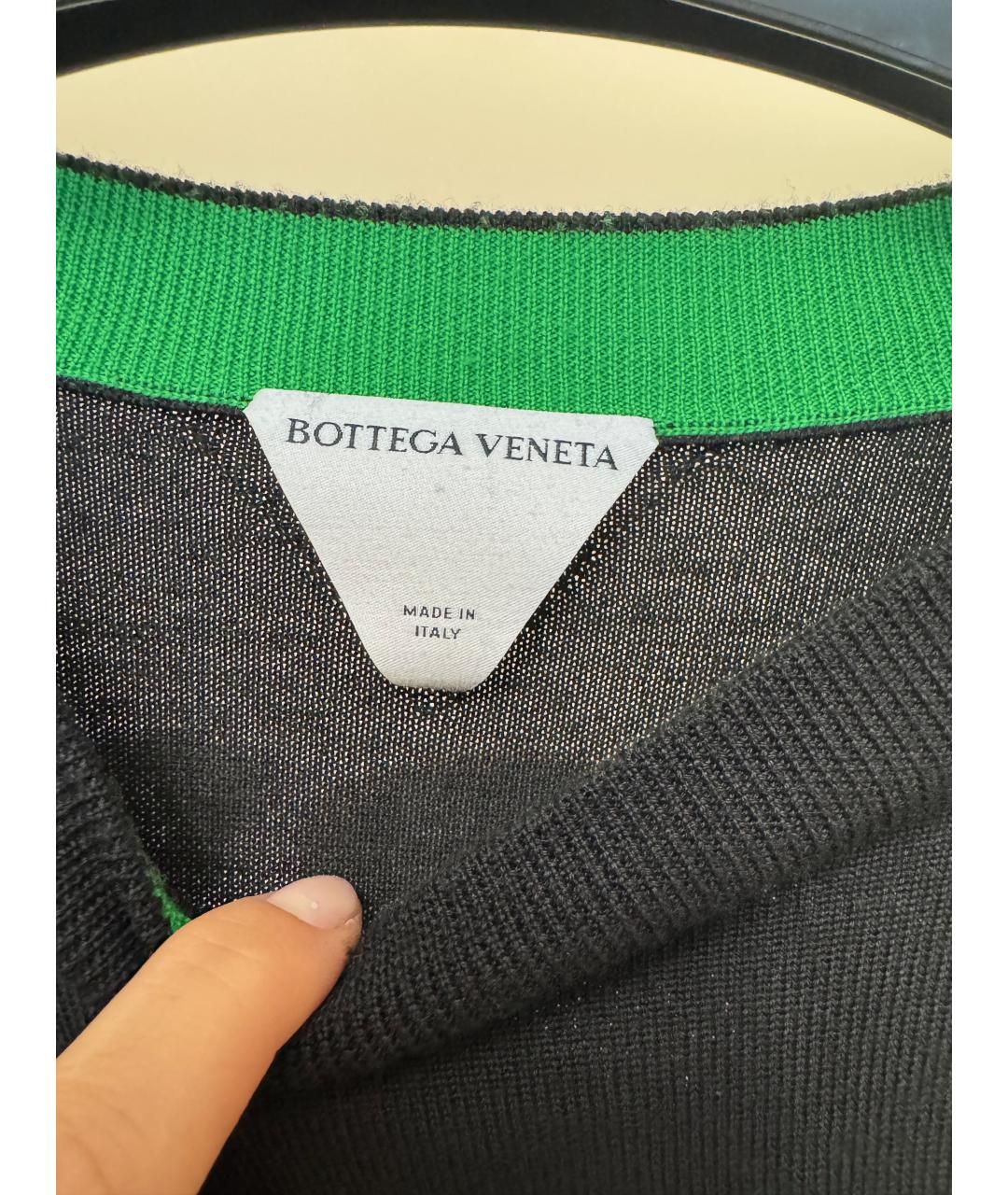 BOTTEGA VENETA Черный шерстяной джемпер / свитер, фото 3