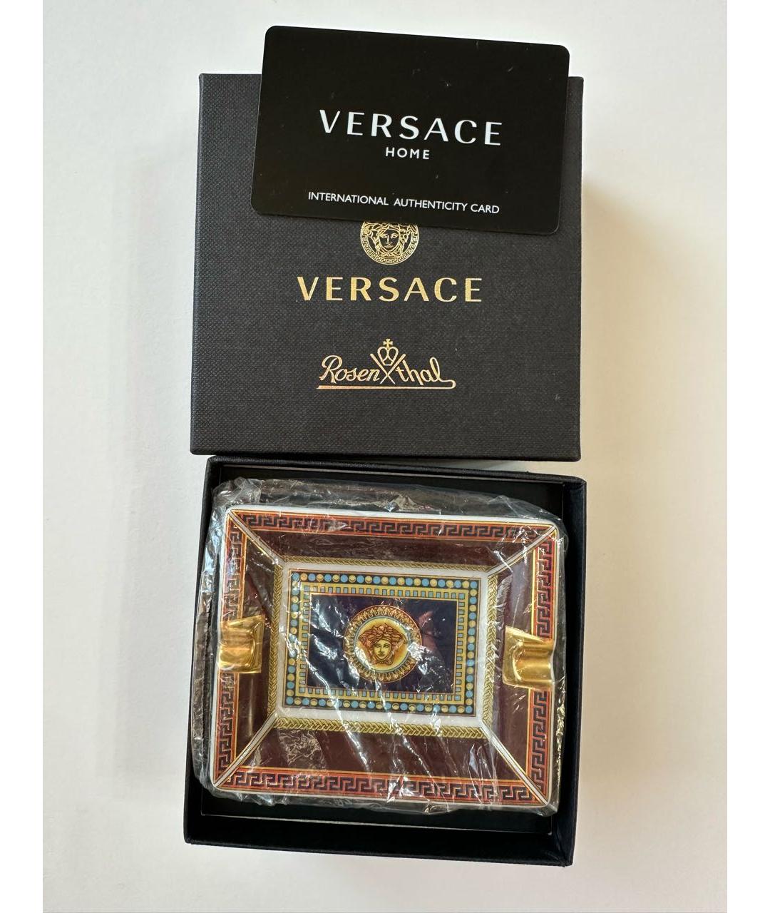 VERSACE Бордовая мелочница, фото 2