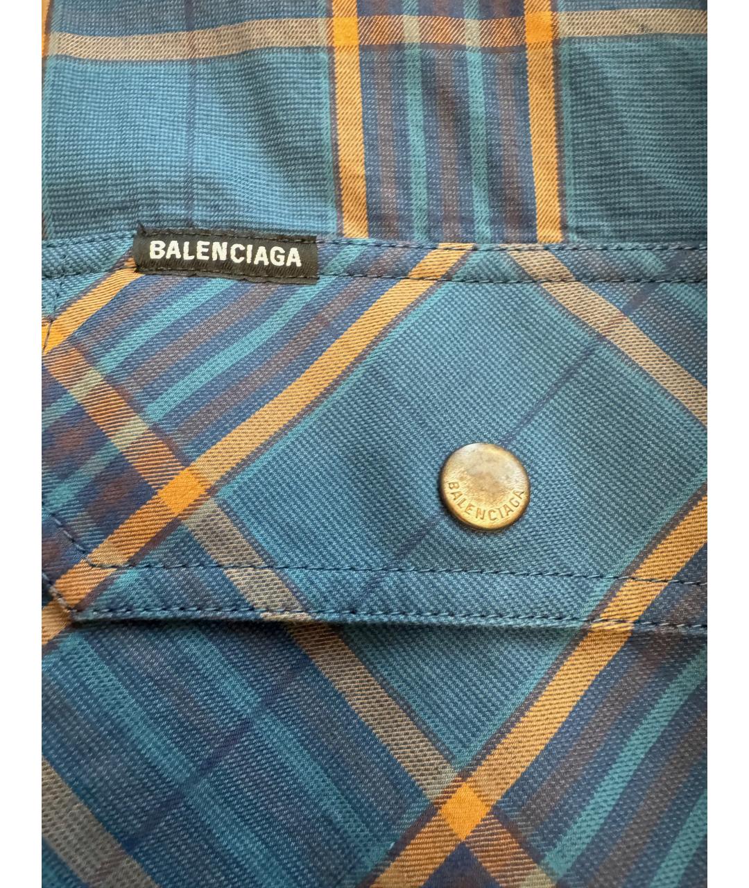 BALENCIAGA Голубая хлопковая куртка, фото 5