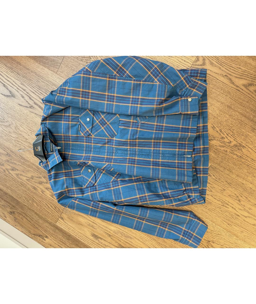 BALENCIAGA Голубая хлопковая куртка, фото 2