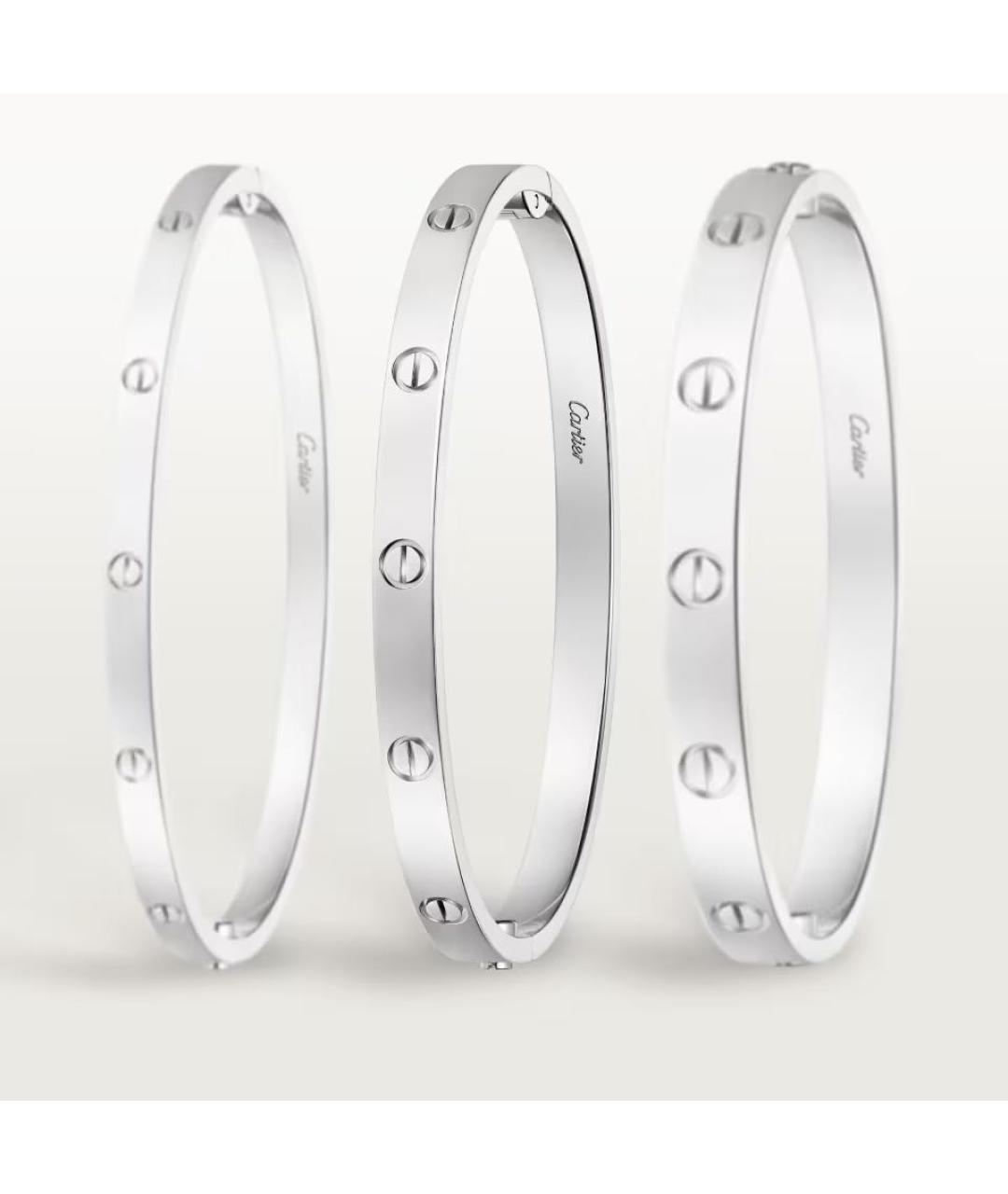 CARTIER Серебряный браслет из белого золота, фото 5