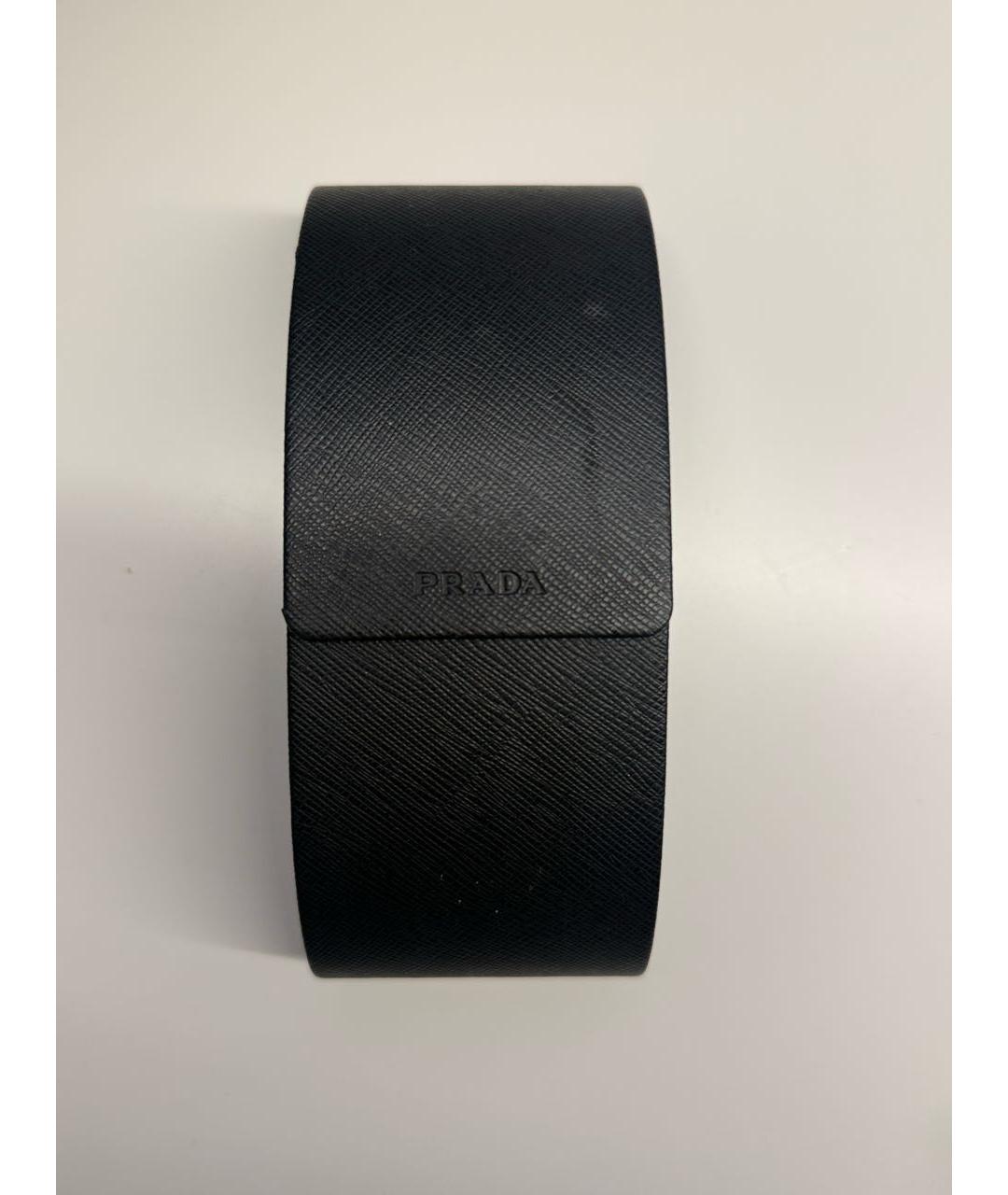PRADA Черные пластиковые солнцезащитные очки, фото 4
