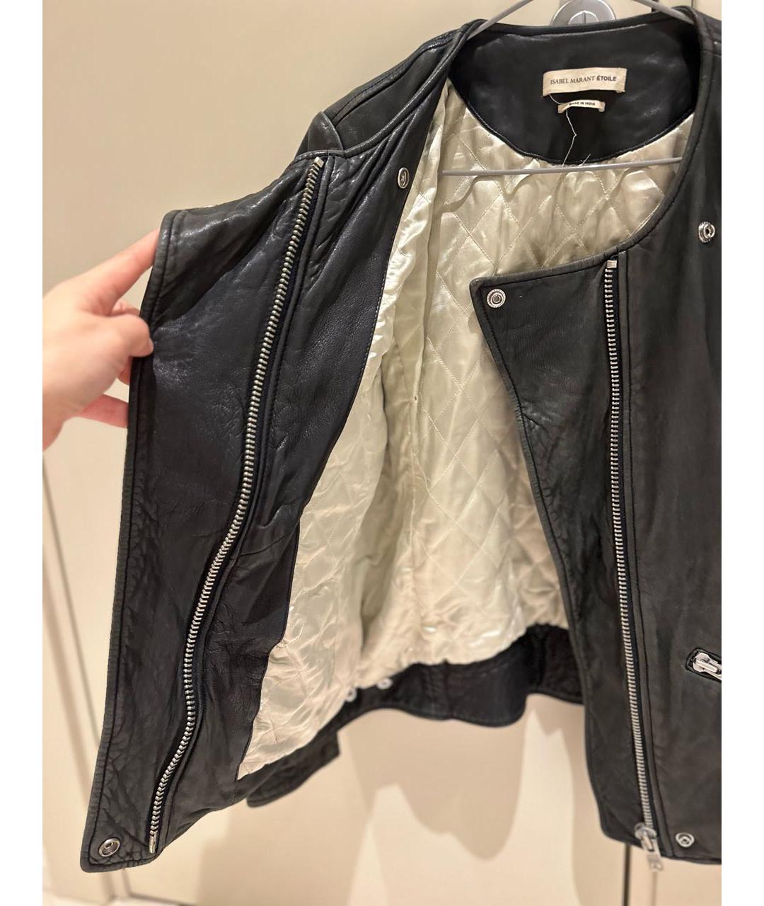 ISABEL MARANT Черная кожаная куртка, фото 7