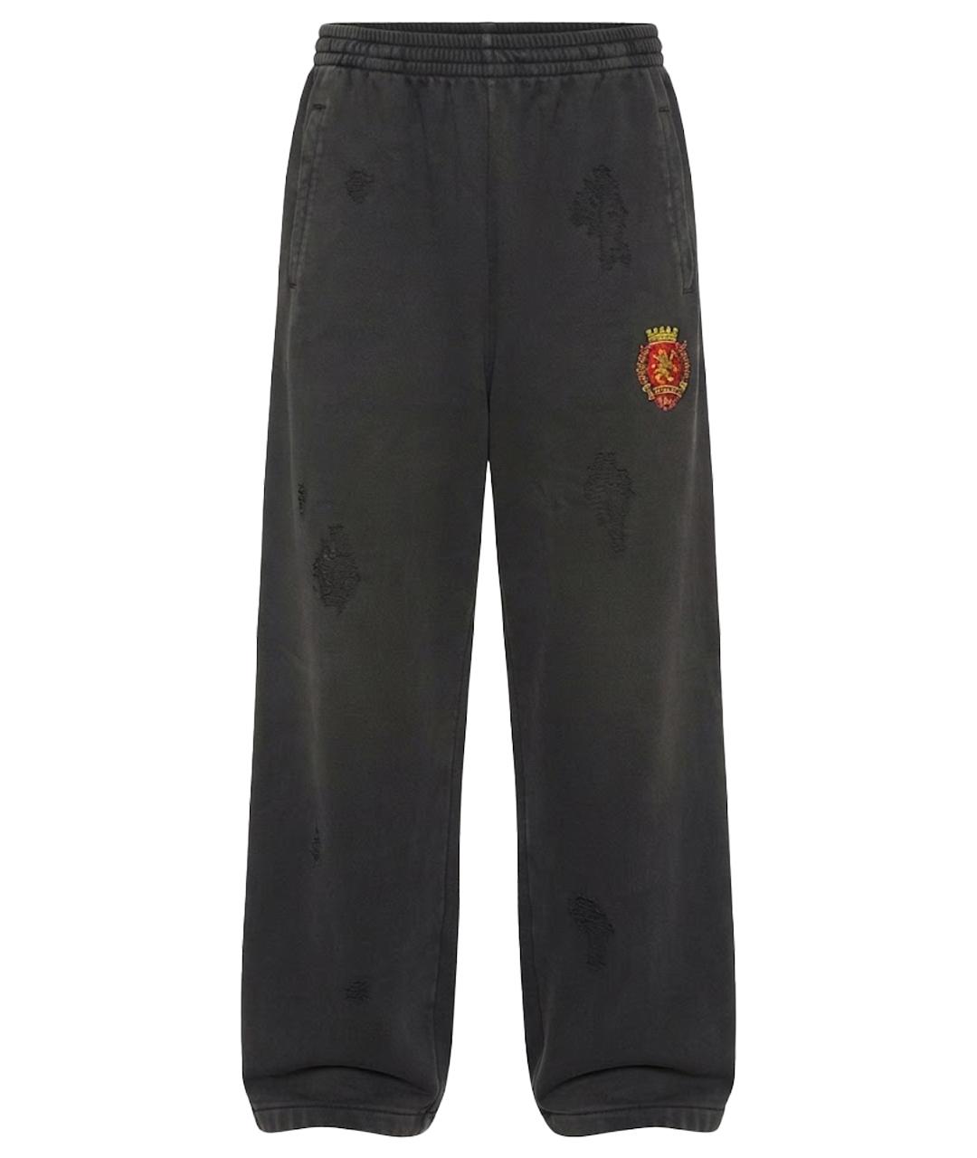 BALENCIAGA Черные хлопковые повседневные брюки, фото 1