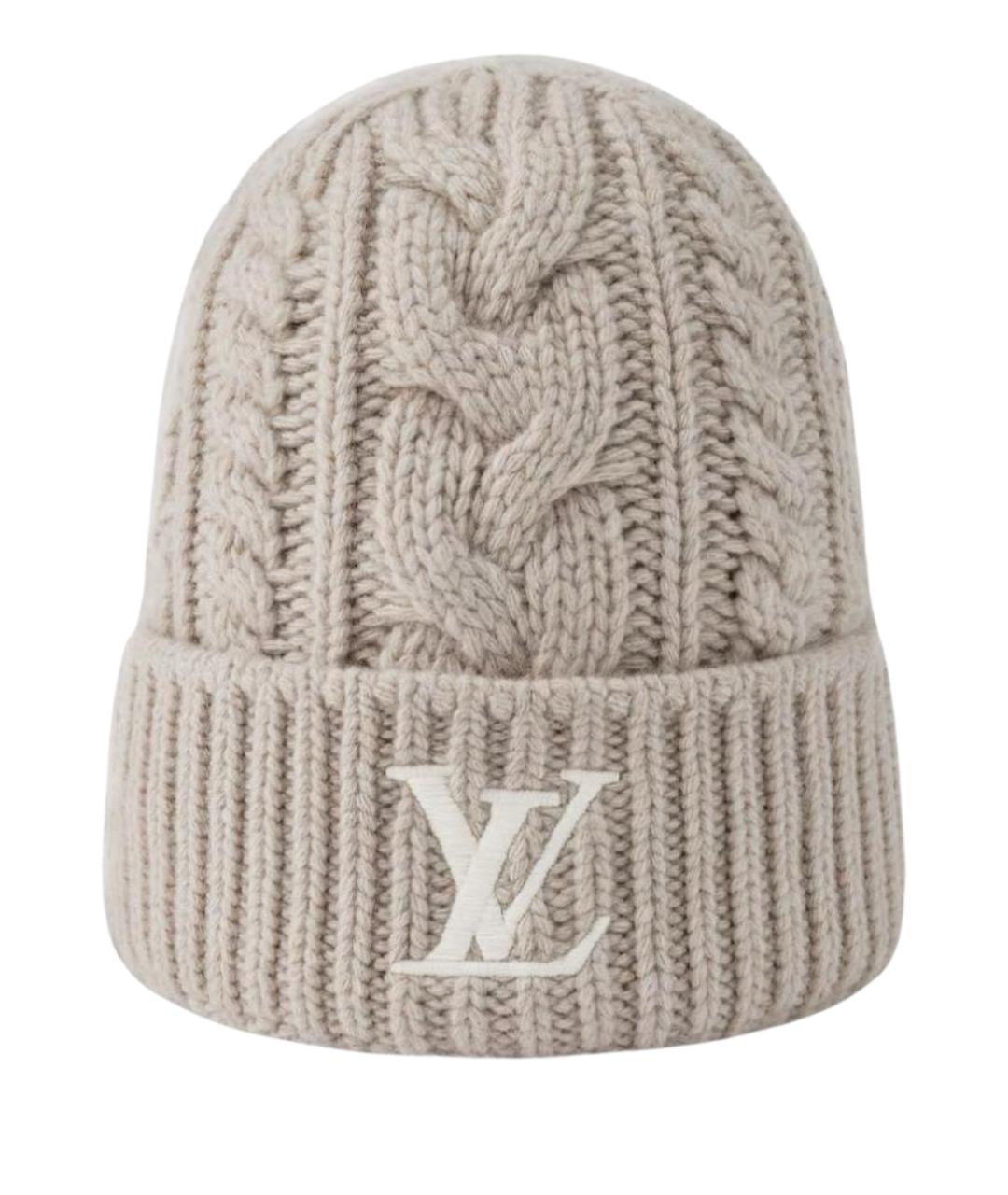 LOUIS VUITTON Бежевая шерстяная шапка, фото 1