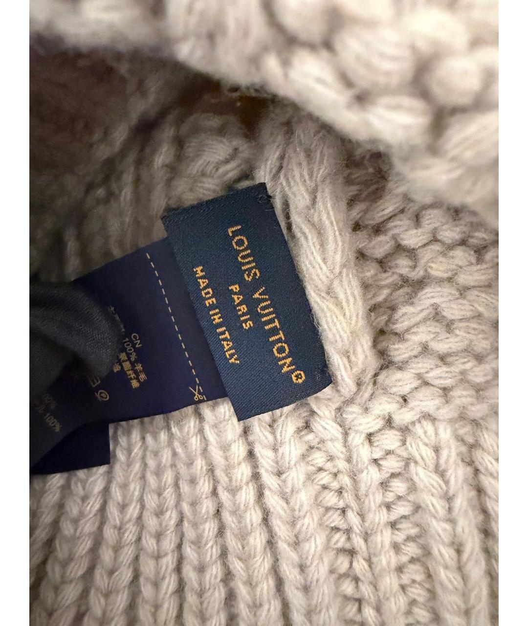 LOUIS VUITTON Бежевая шерстяная шапка, фото 8