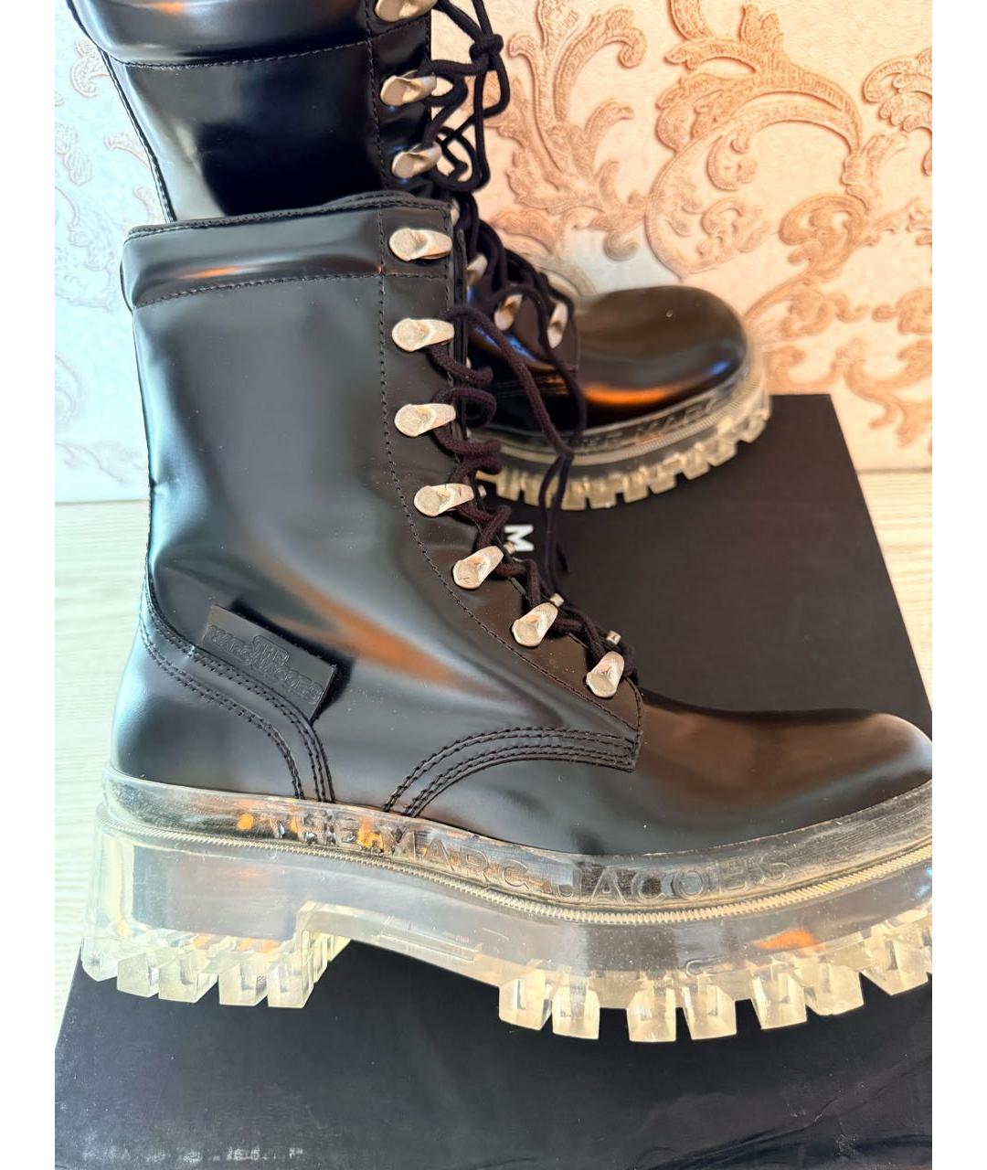 MARC JACOBS Черные кожаные ботинки, фото 3
