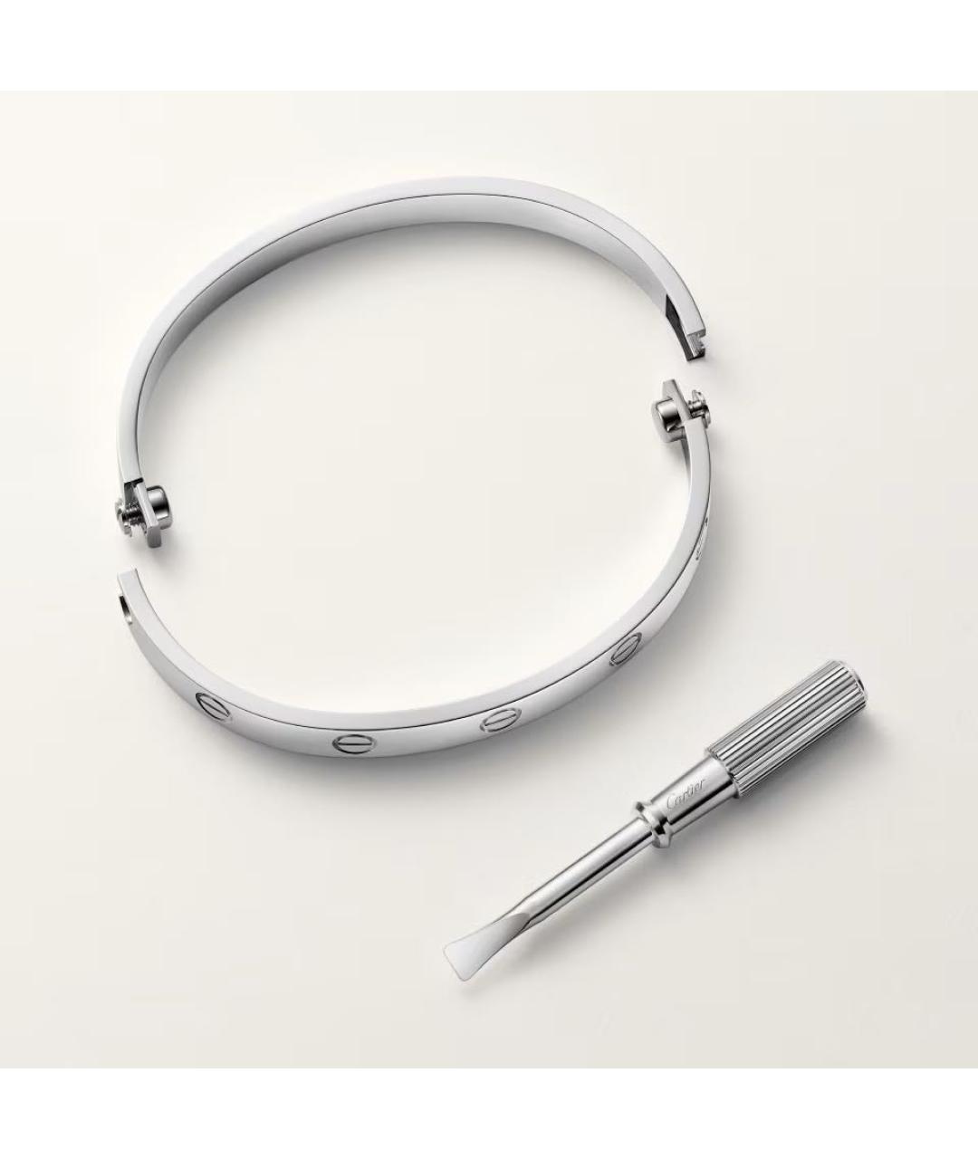 CARTIER Серебряный браслет из белого золота, фото 5