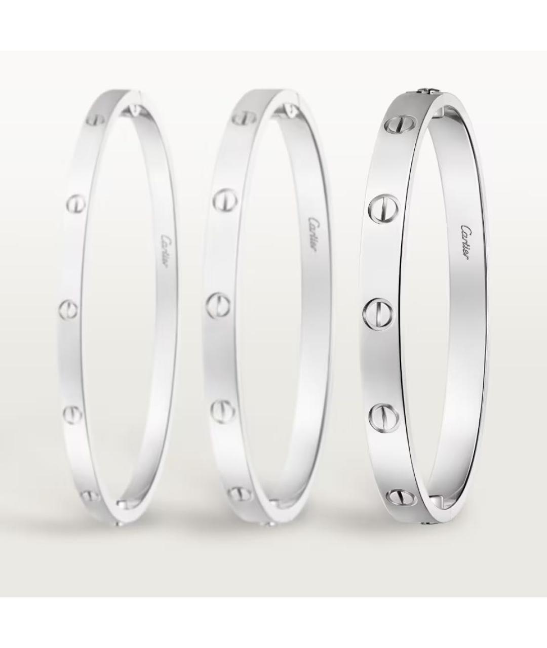 CARTIER Серебряный браслет из белого золота, фото 6