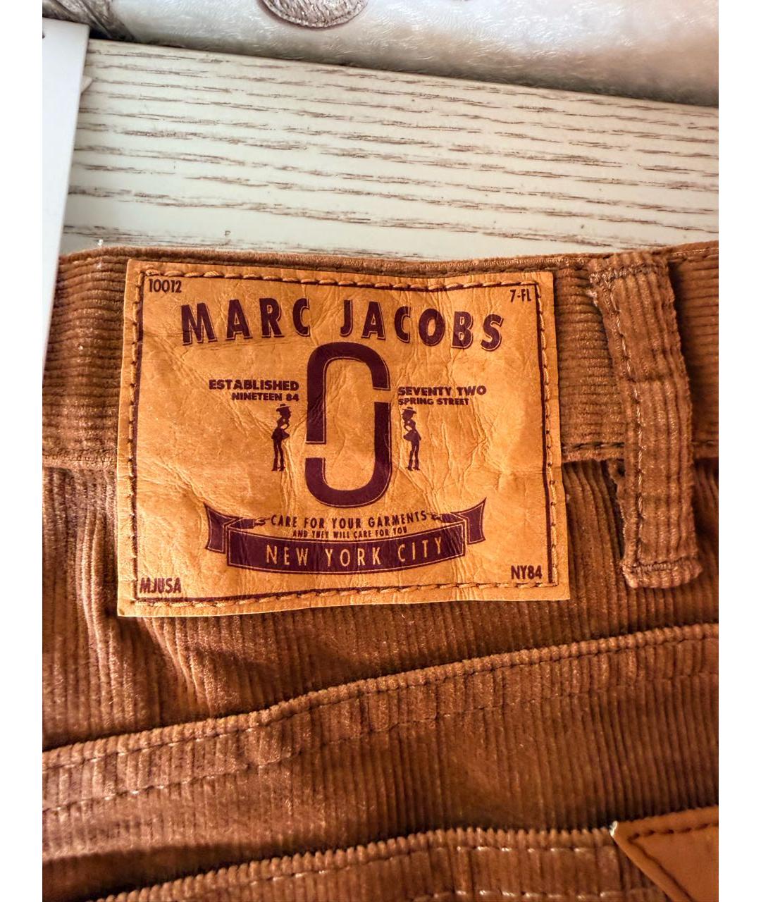 MARC JACOBS Коричневая хлопковая юбка мини, фото 3