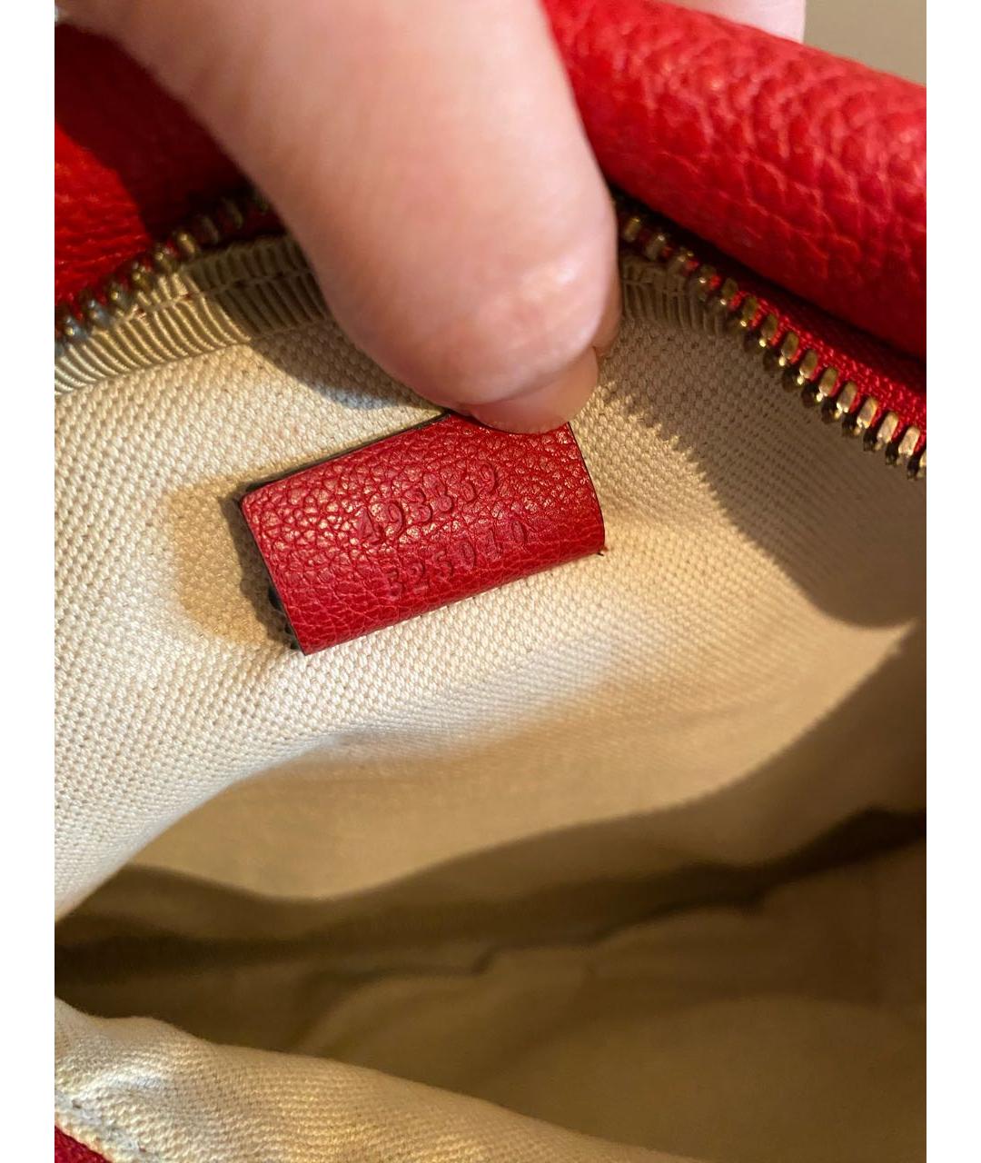 GUCCI Красная кожаная поясная сумка, фото 6