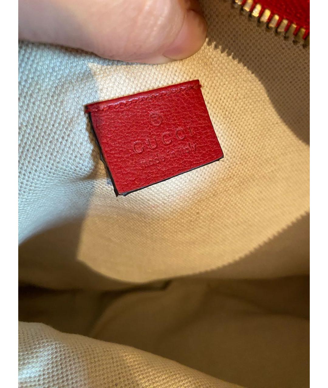 GUCCI Красная кожаная поясная сумка, фото 5