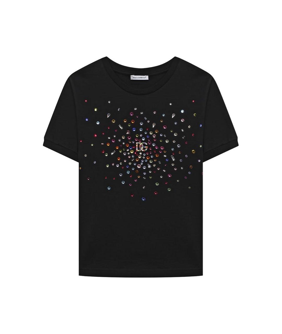 DOLCE & GABBANA KIDS Черный хлопковый детская футболка / топ, фото 9