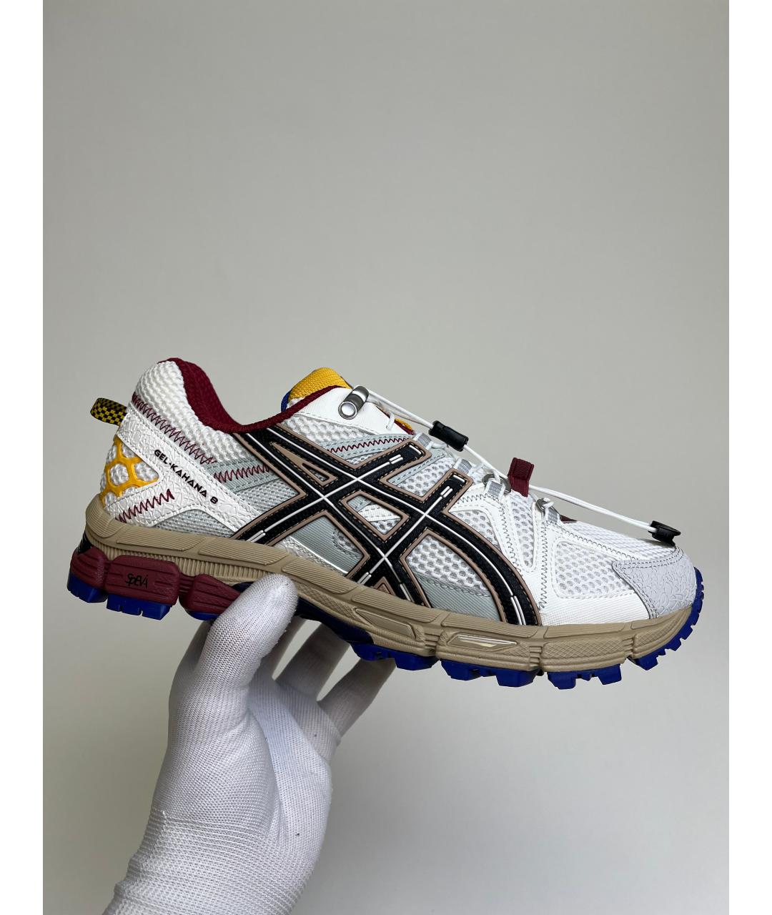 ASICS Белые синтетические низкие кроссовки / кеды, фото 6