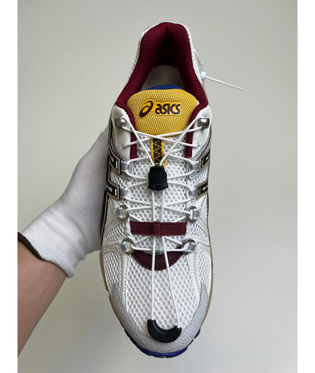 ASICS Белые синтетические низкие кроссовки / кеды, фото 7