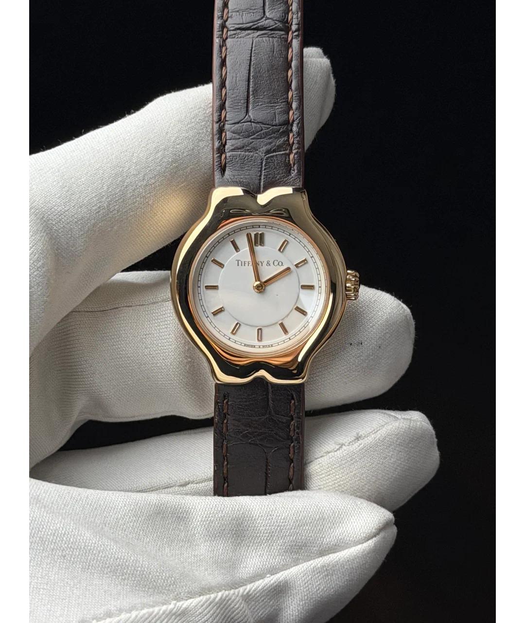 TIFFANY&CO Белые часы из желтого золота, фото 2