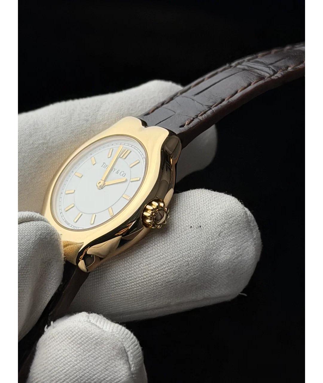 TIFFANY&CO Белые часы из желтого золота, фото 3