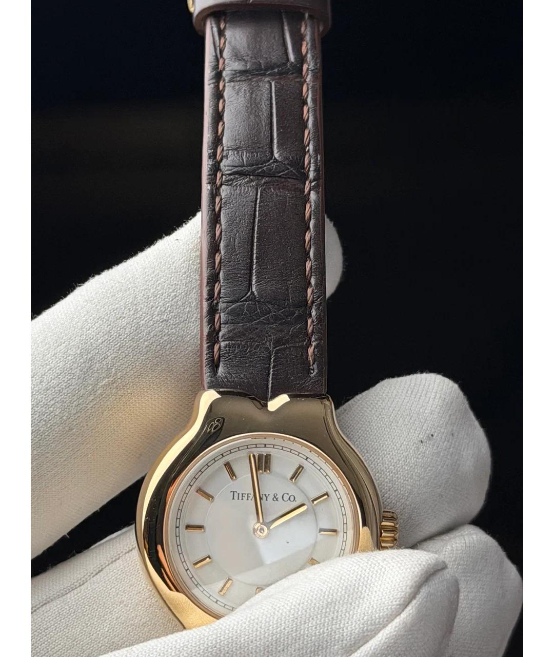 TIFFANY&CO Белые часы из желтого золота, фото 5