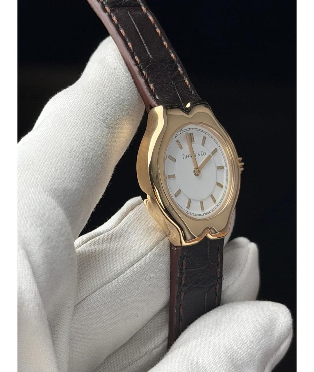TIFFANY&CO Белые часы из желтого золота, фото 4