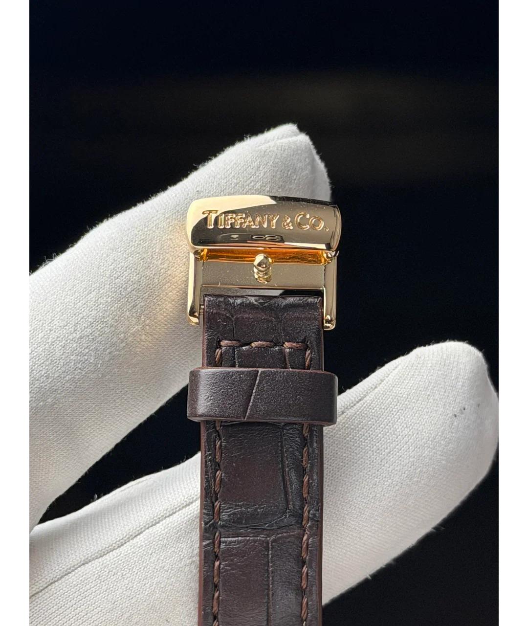 TIFFANY&CO Белые часы из желтого золота, фото 6