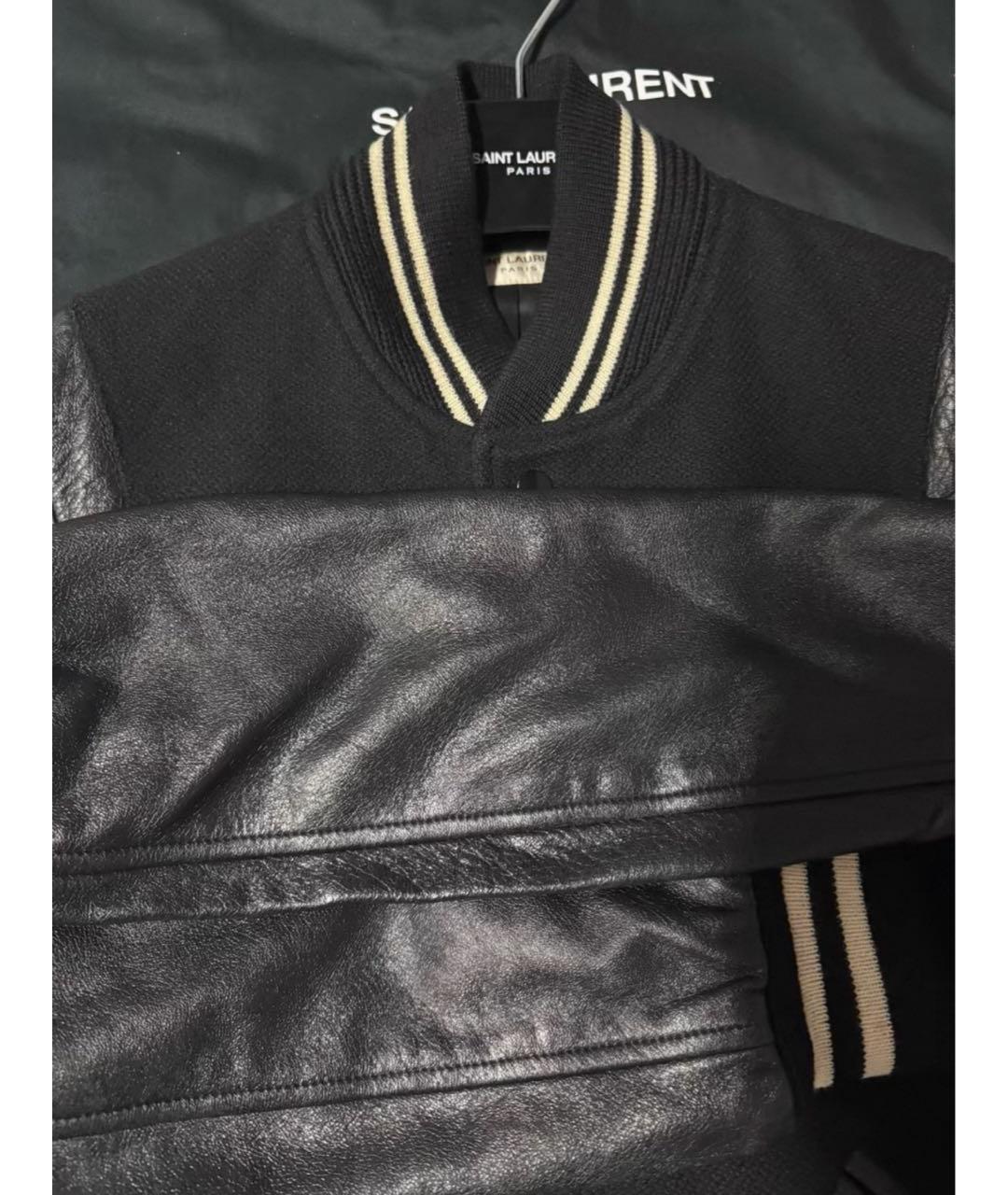 SAINT LAURENT Черная шерстяная куртка, фото 4
