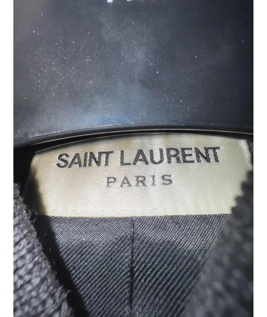 SAINT LAURENT Черная шерстяная куртка, фото 3