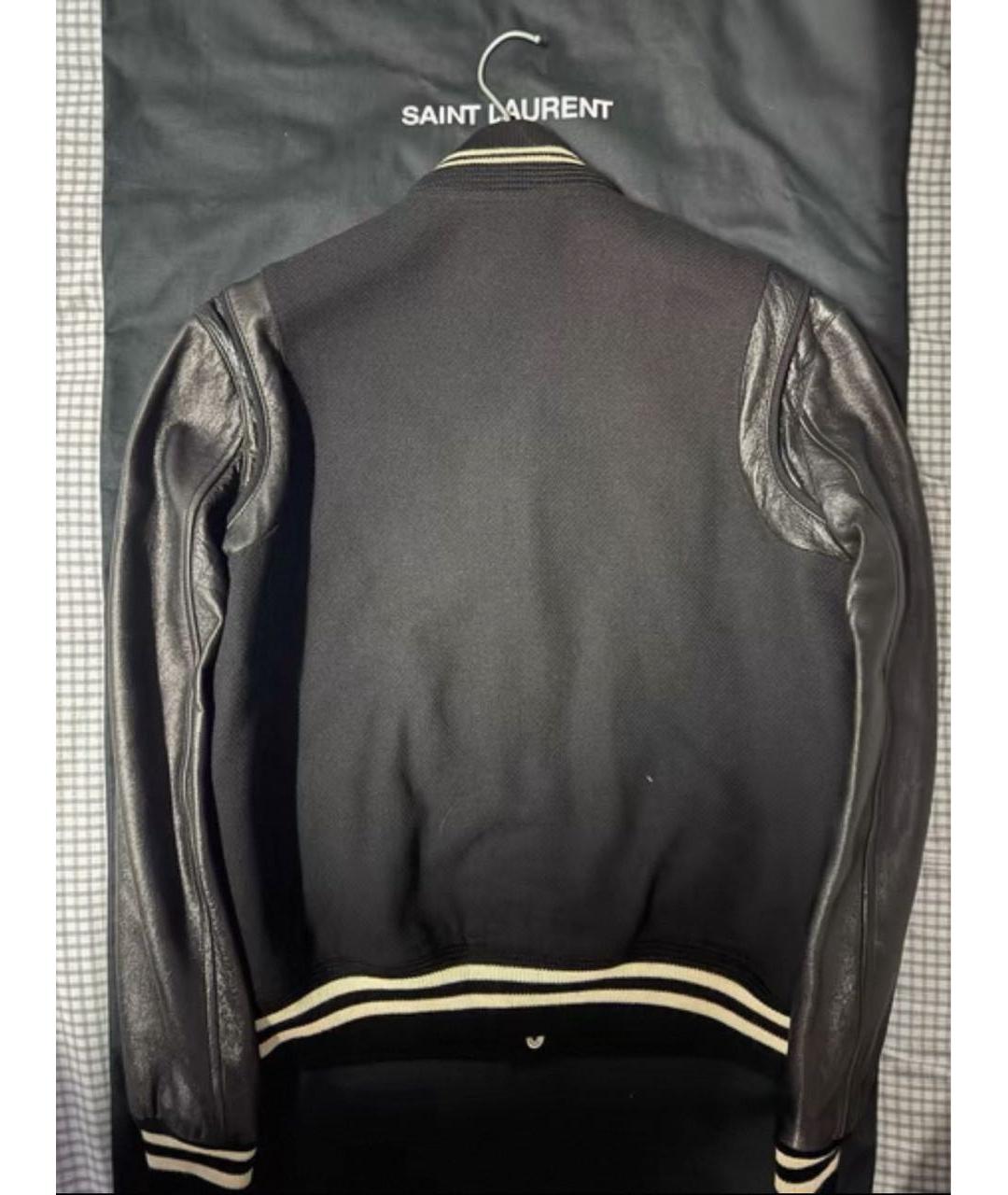 SAINT LAURENT Черная шерстяная куртка, фото 2