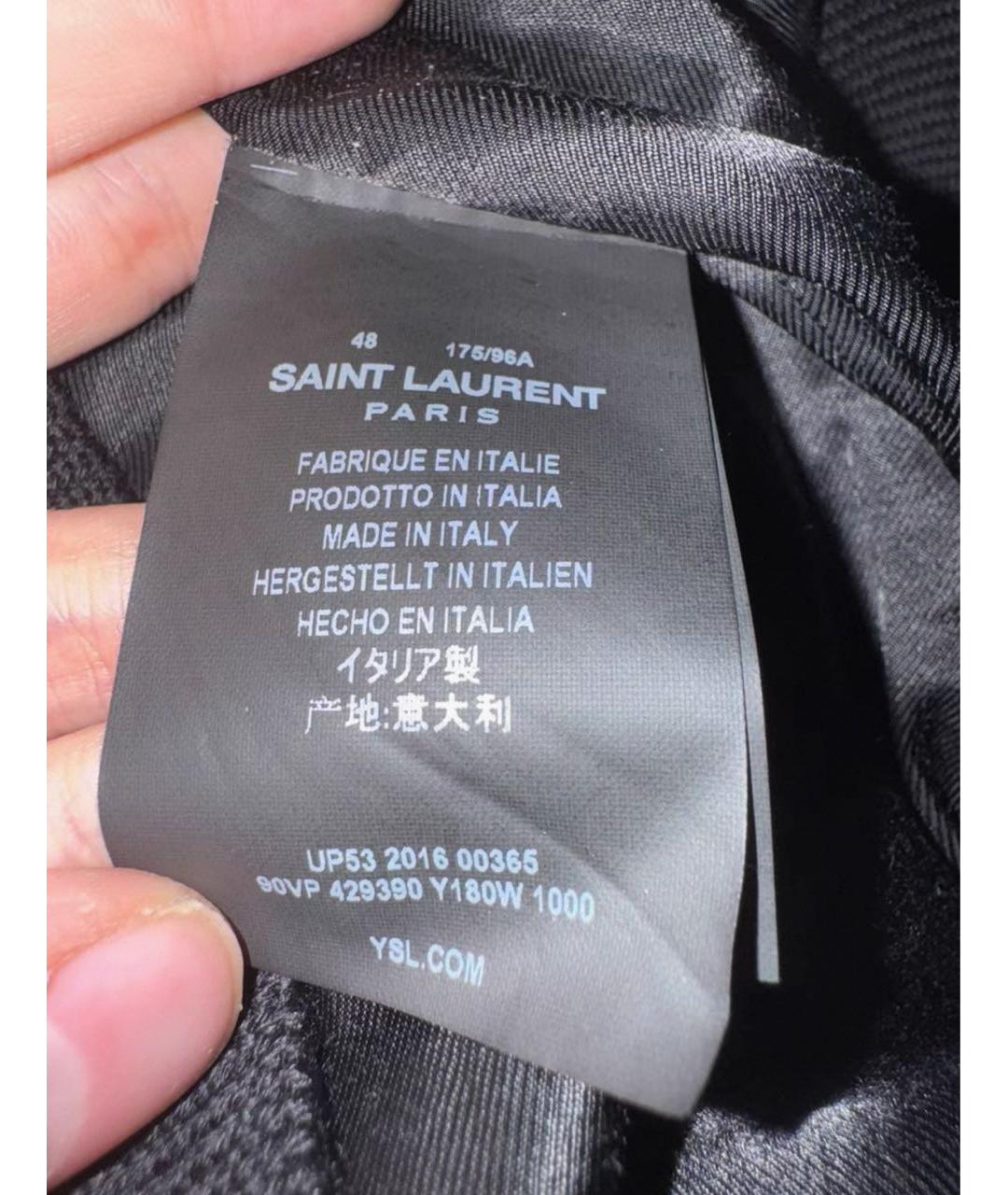 SAINT LAURENT Черная шерстяная куртка, фото 5