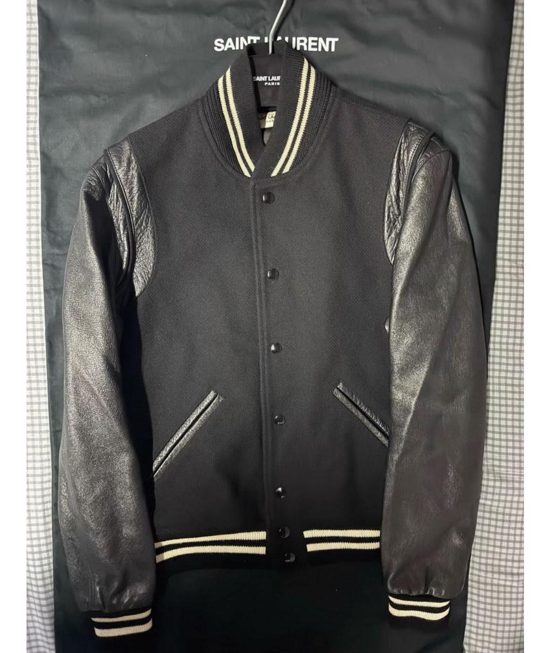 SAINT LAURENT Черная шерстяная куртка, фото 7