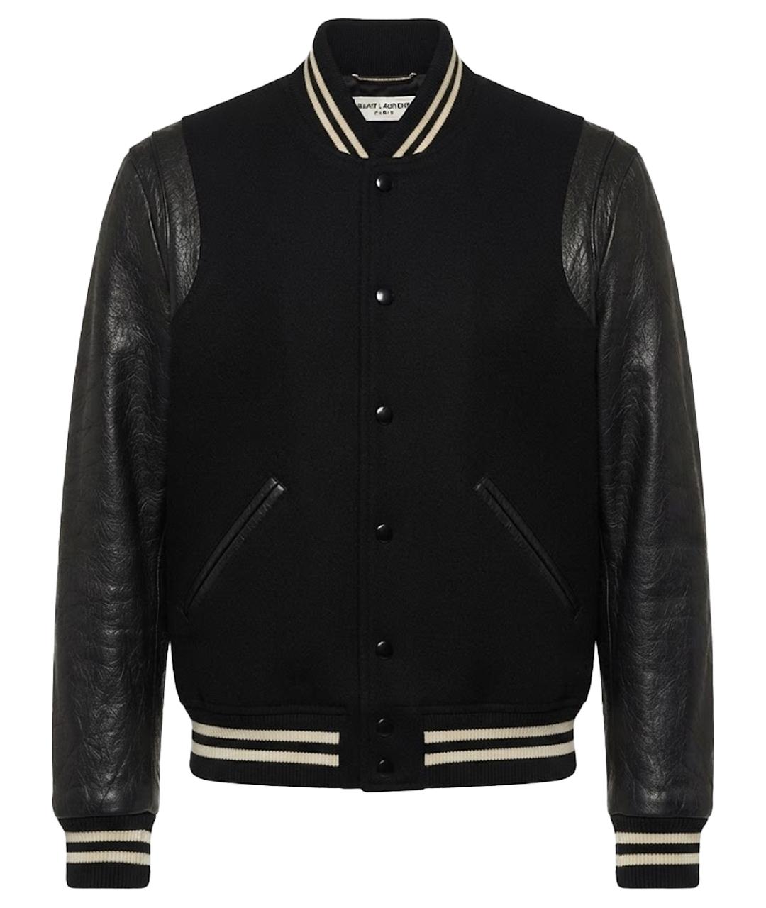 SAINT LAURENT Черная шерстяная куртка, фото 1