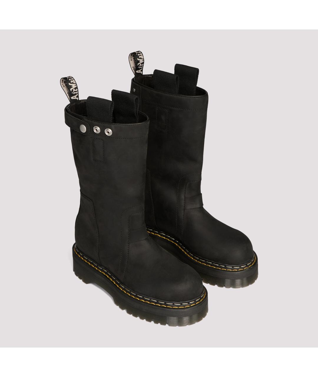 DR. MARTENS Черные кожаные низкие ботинки, фото 3