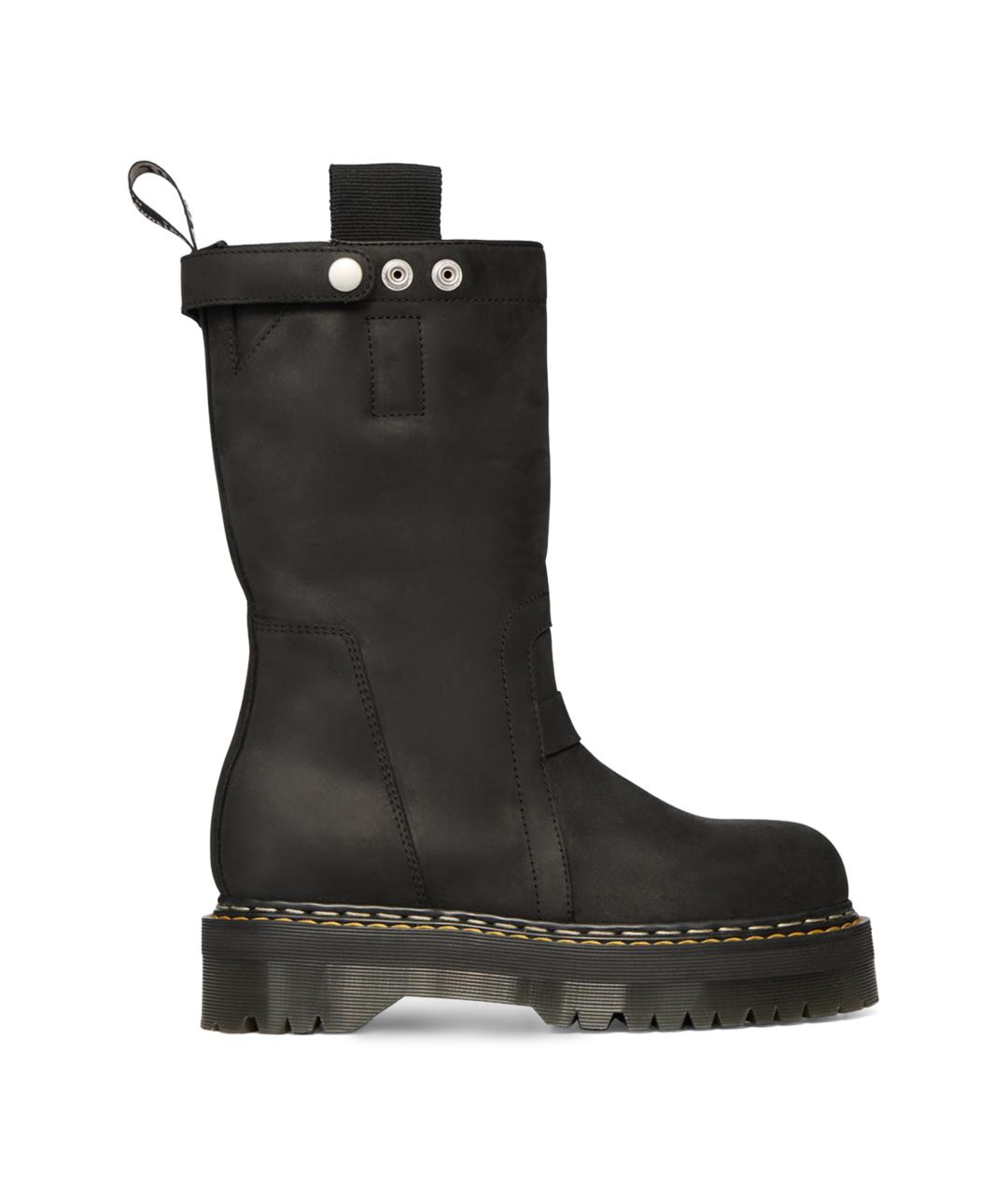 DR. MARTENS Черные кожаные низкие ботинки, фото 1