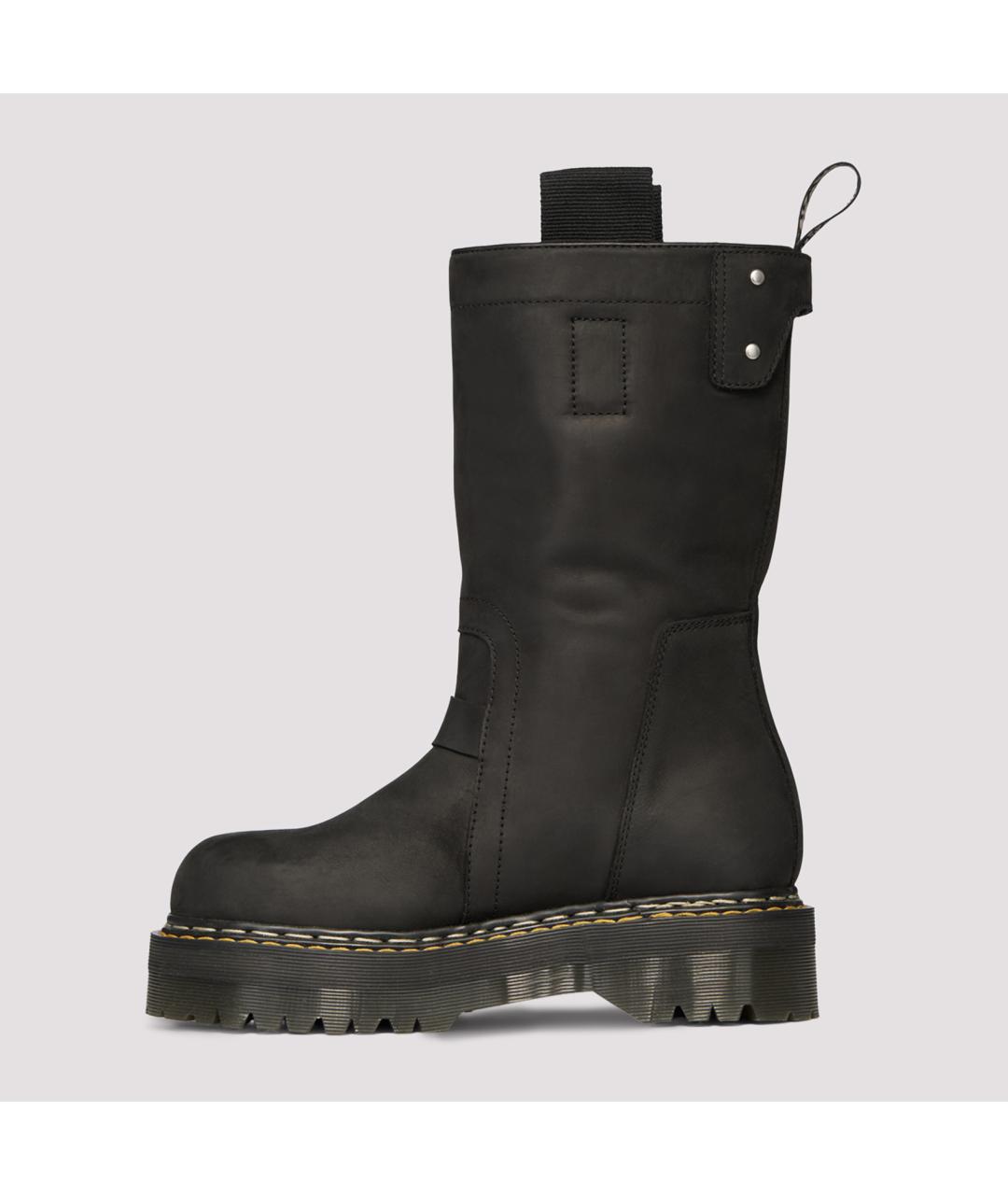 DR. MARTENS Черные кожаные низкие ботинки, фото 2