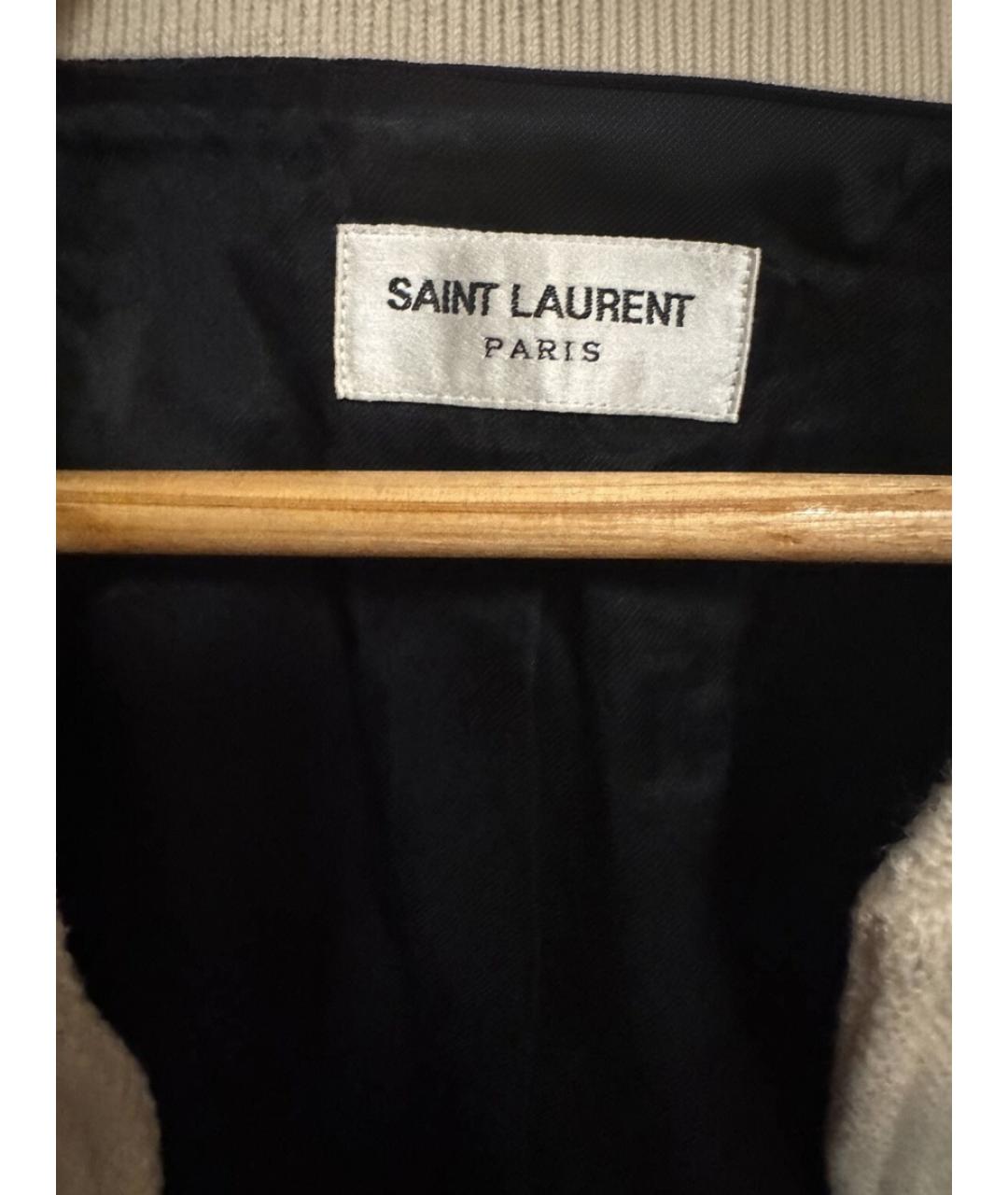 SAINT LAURENT Белый шерстяной джемпер / свитер, фото 3