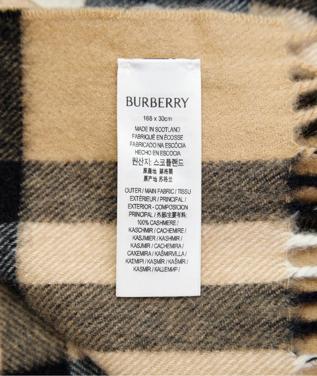 BURBERRY Бежевый кашемировый шарф, фото 3