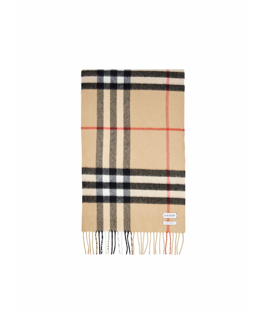 BURBERRY Бежевый кашемировый шарф, фото 1
