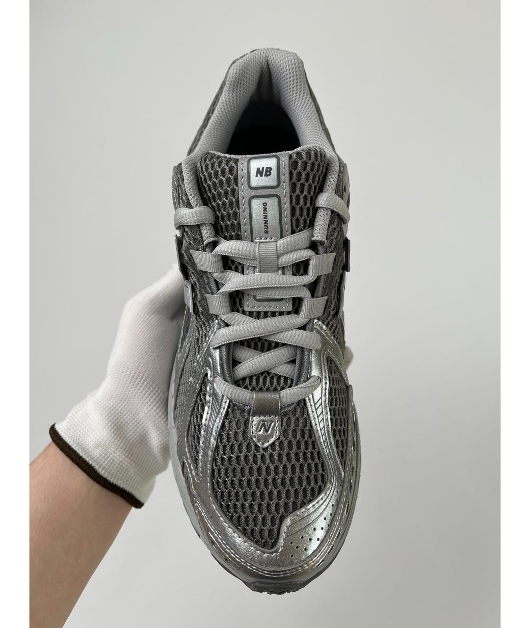 NEW BALANCE Серые синтетические низкие кроссовки / кеды, фото 6