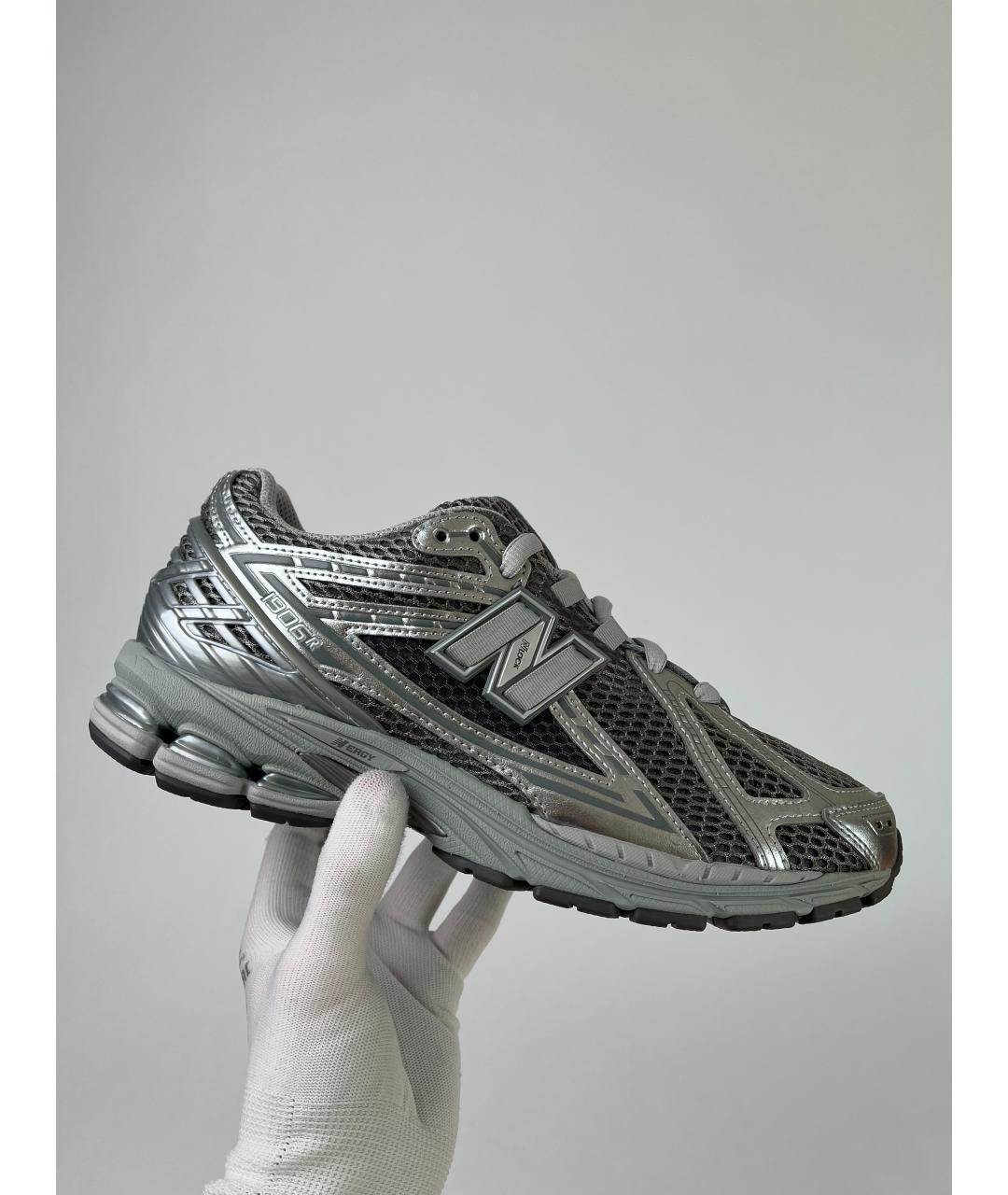 NEW BALANCE Серые синтетические низкие кроссовки / кеды, фото 5
