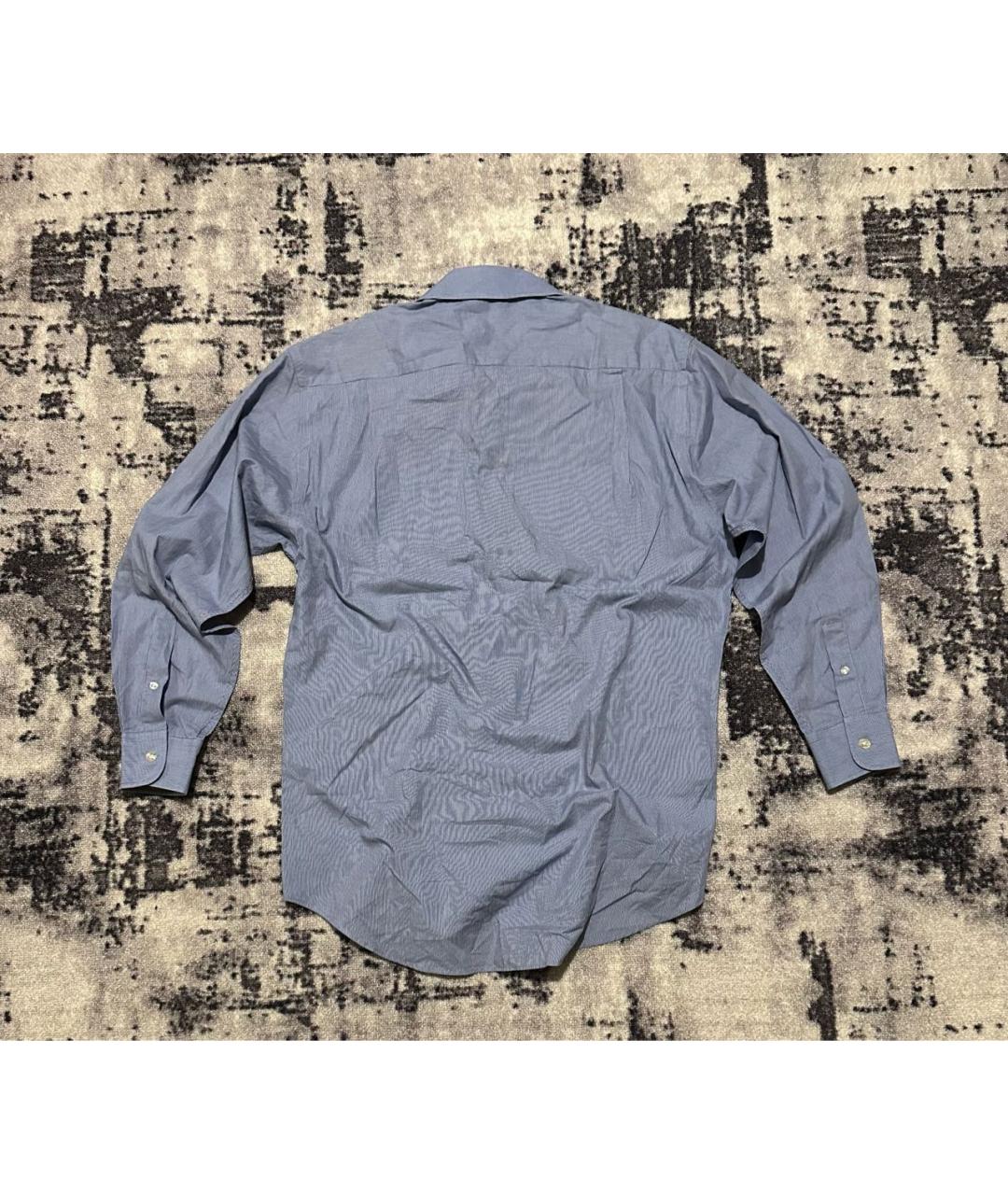 BALENCIAGA Голубая хлопковая классическая рубашка, фото 2