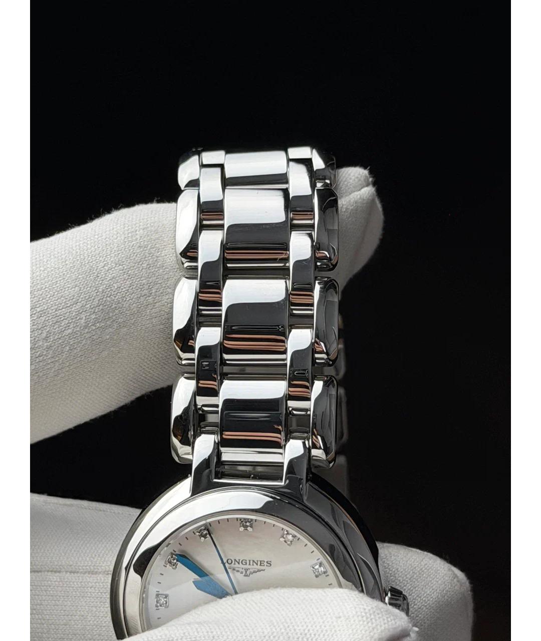 LONGINES Белые металлические часы, фото 5