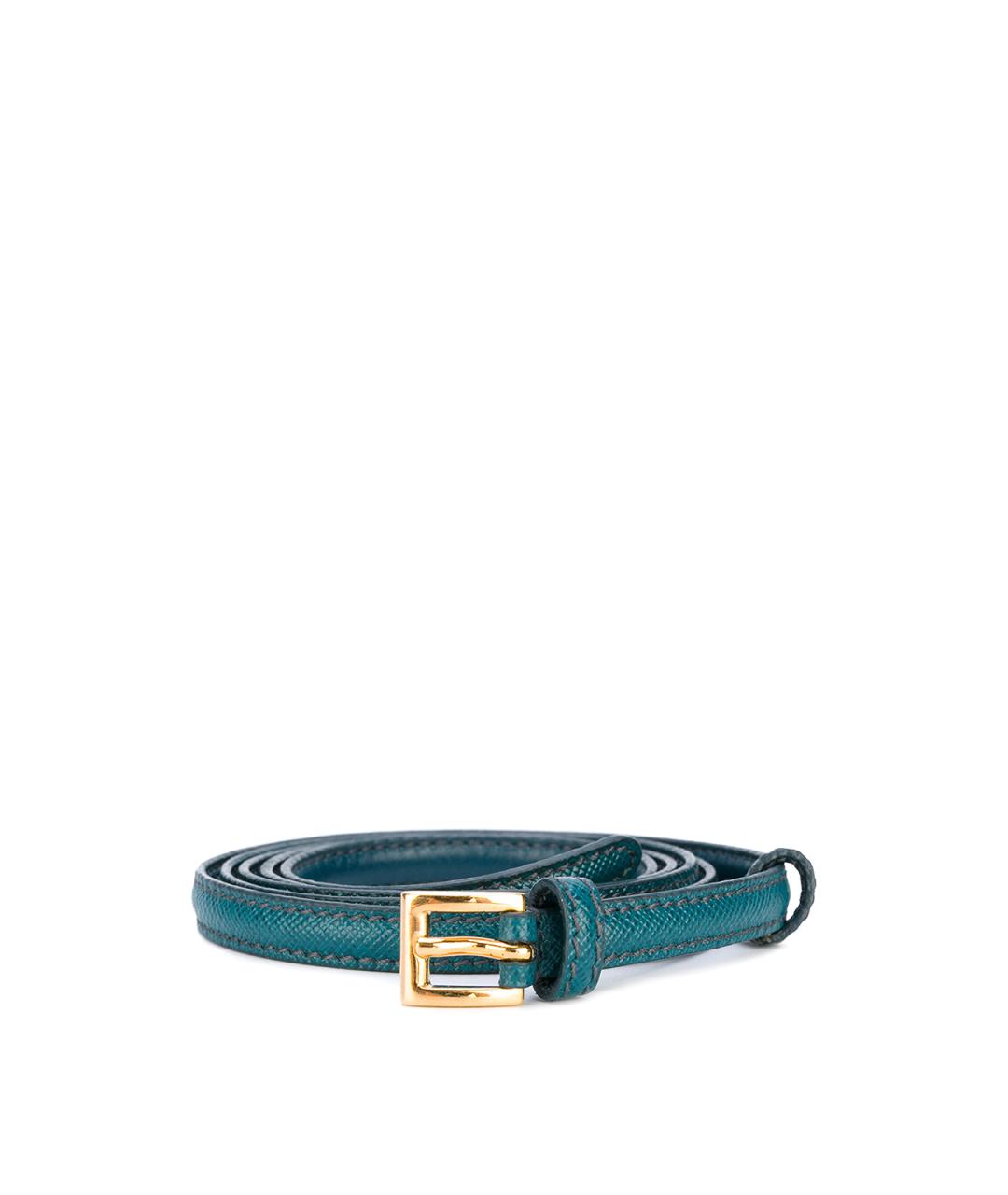PRADA Синий кожаный ремень, фото 3