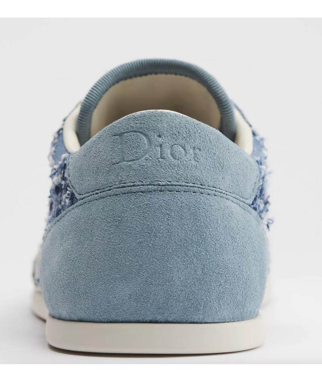 CHRISTIAN DIOR Голубые текстильные кеды, фото 4