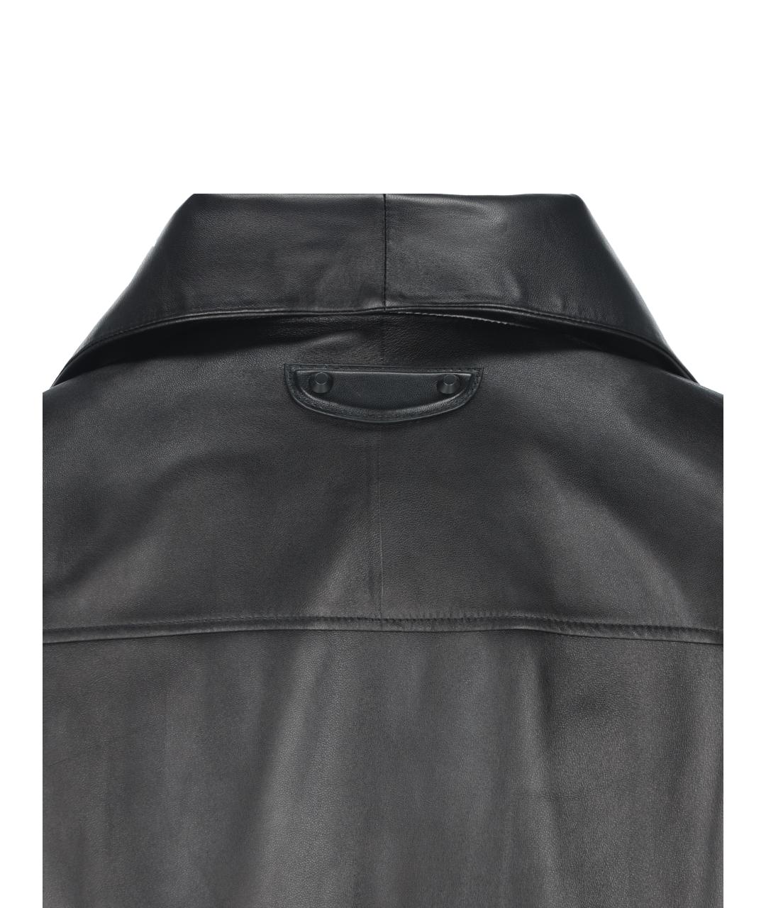 BALENCIAGA Черная кожаная куртка, фото 3