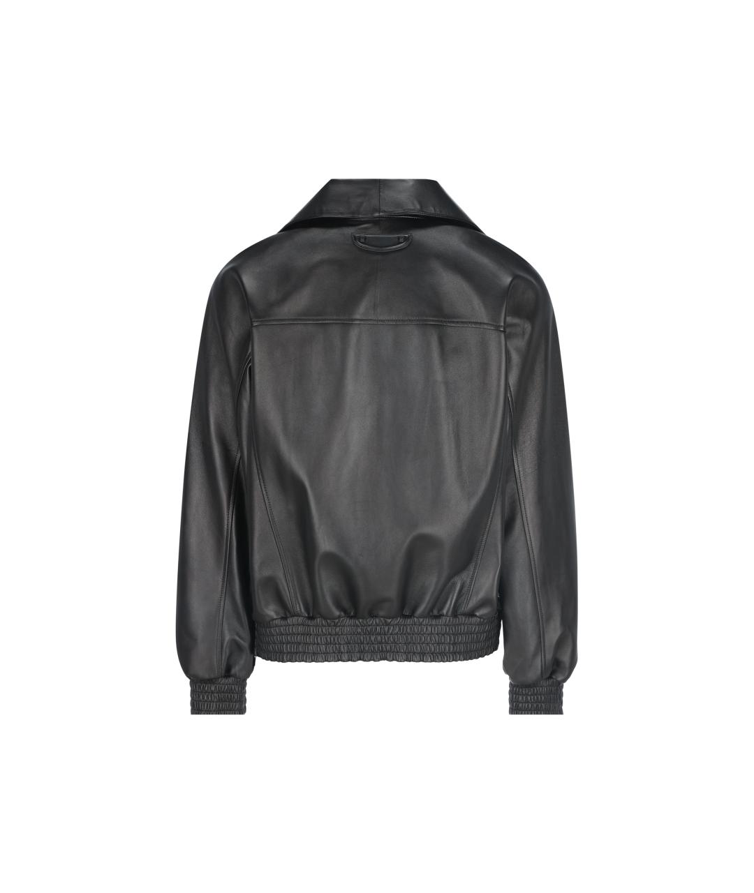 BALENCIAGA Черная кожаная куртка, фото 2