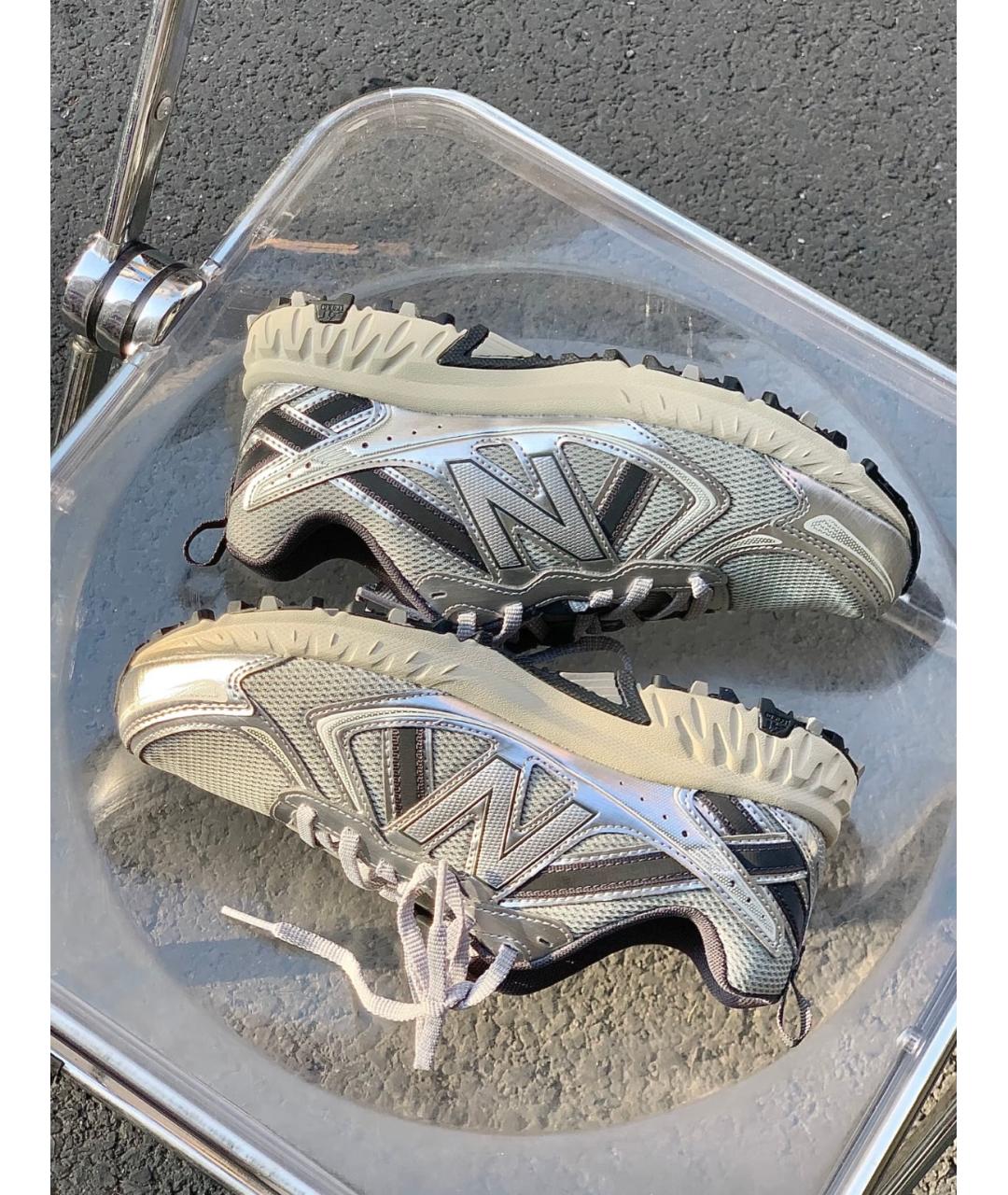 NEW BALANCE Серебряные синтетические низкие кроссовки / кеды, фото 3