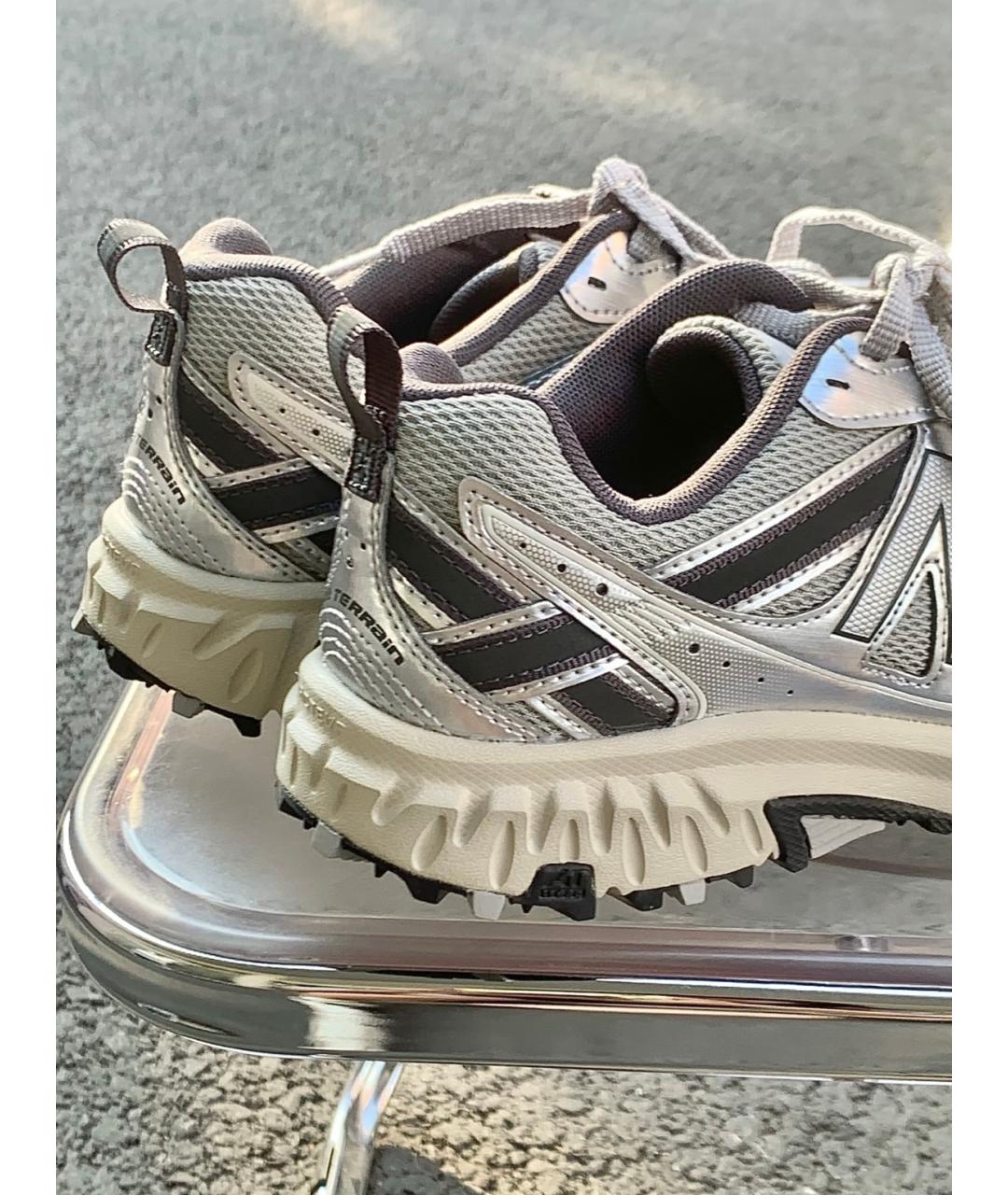 NEW BALANCE Серебряные синтетические низкие кроссовки / кеды, фото 5