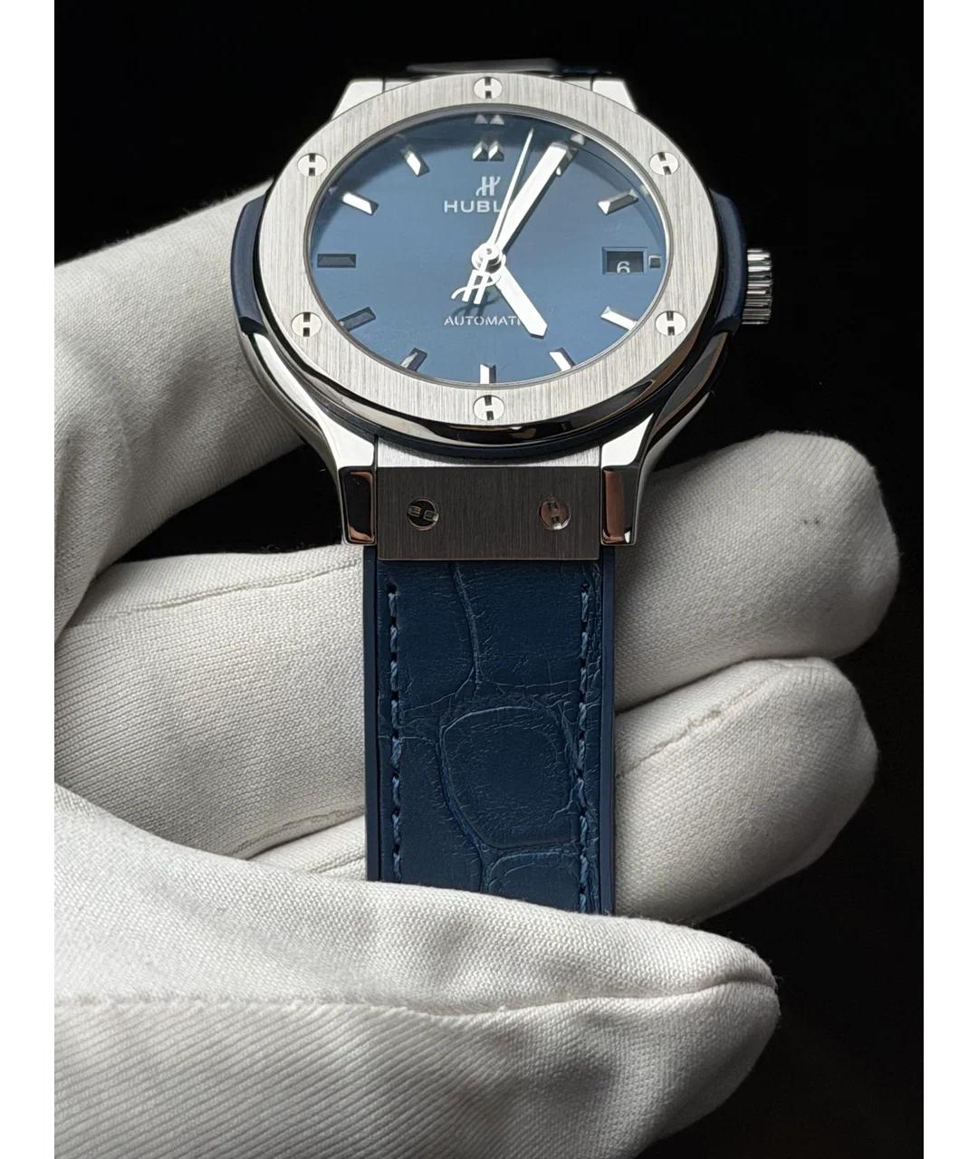 HUBLOT Синие металлические часы, фото 5