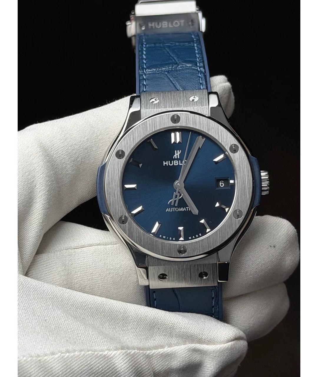 HUBLOT Синие металлические часы, фото 2