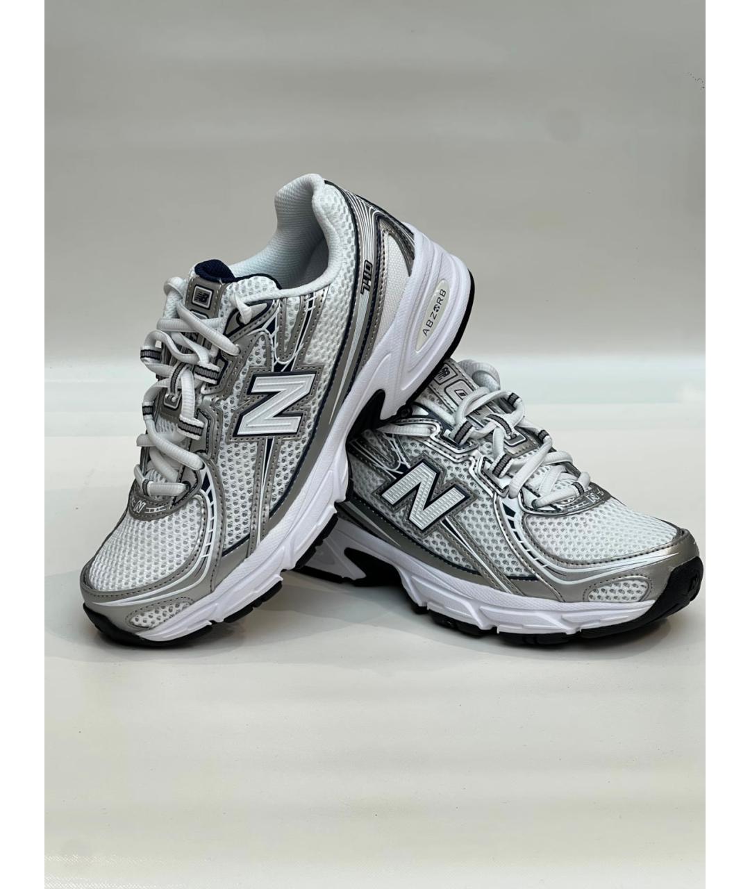 NEW BALANCE Белые синтетические низкие кроссовки / кеды, фото 3