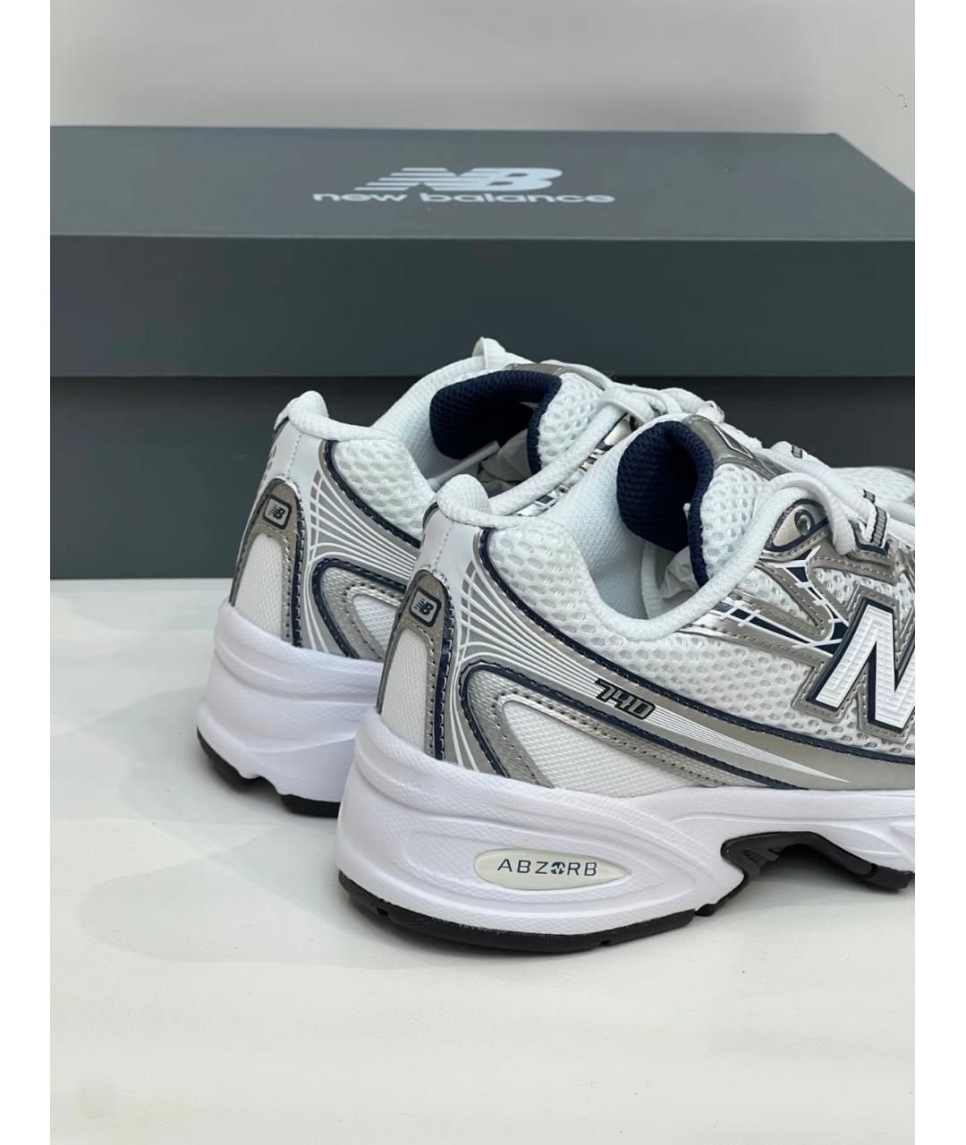 NEW BALANCE Белые синтетические низкие кроссовки / кеды, фото 6